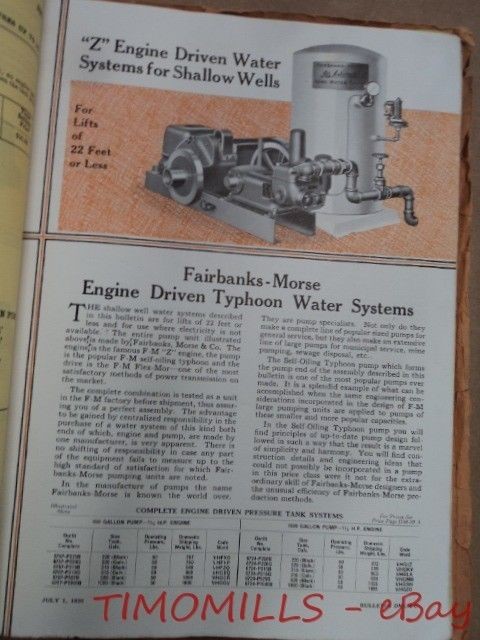 1930 Fairbanks Morse Home Water Systems Dealer Catalog Binder Z Engine Typhoon