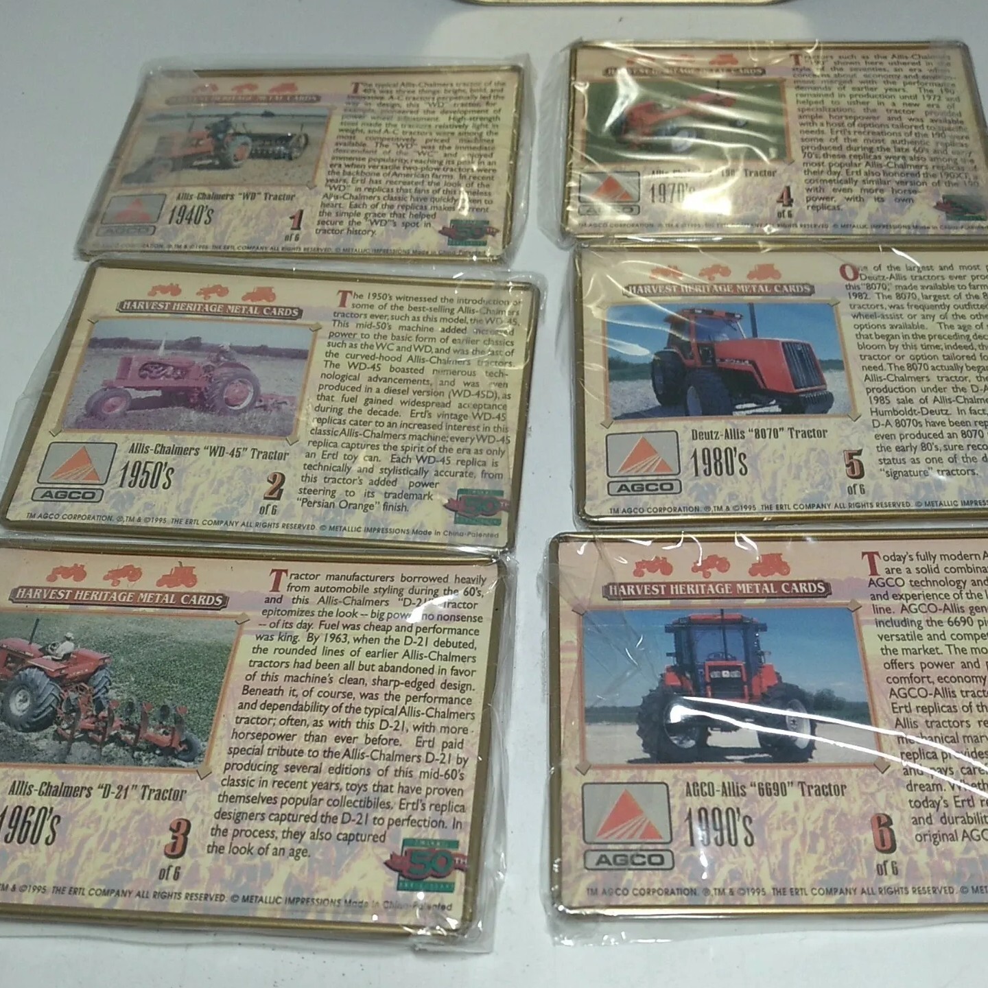 90&rsquo;s Allis Chalmers ERTL 50TH Anniversary Harvest Heritage Commemoritive Series