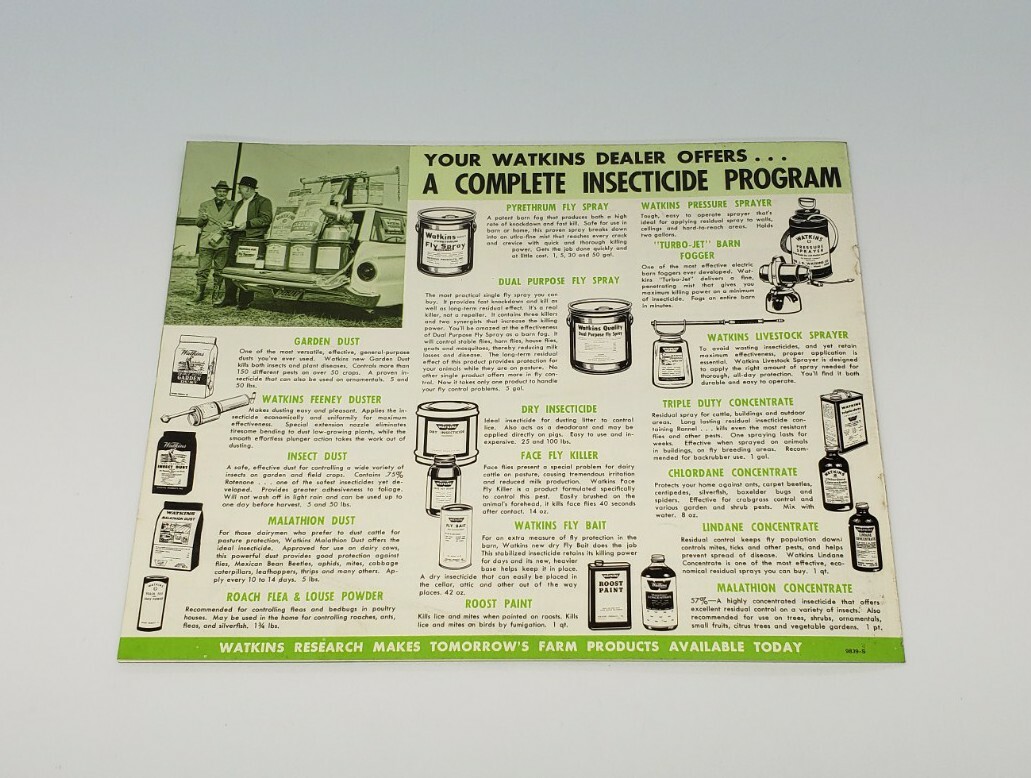 1960s Watkins Products Vintage Brochure -Farm Animal Health – Winona Minnesota