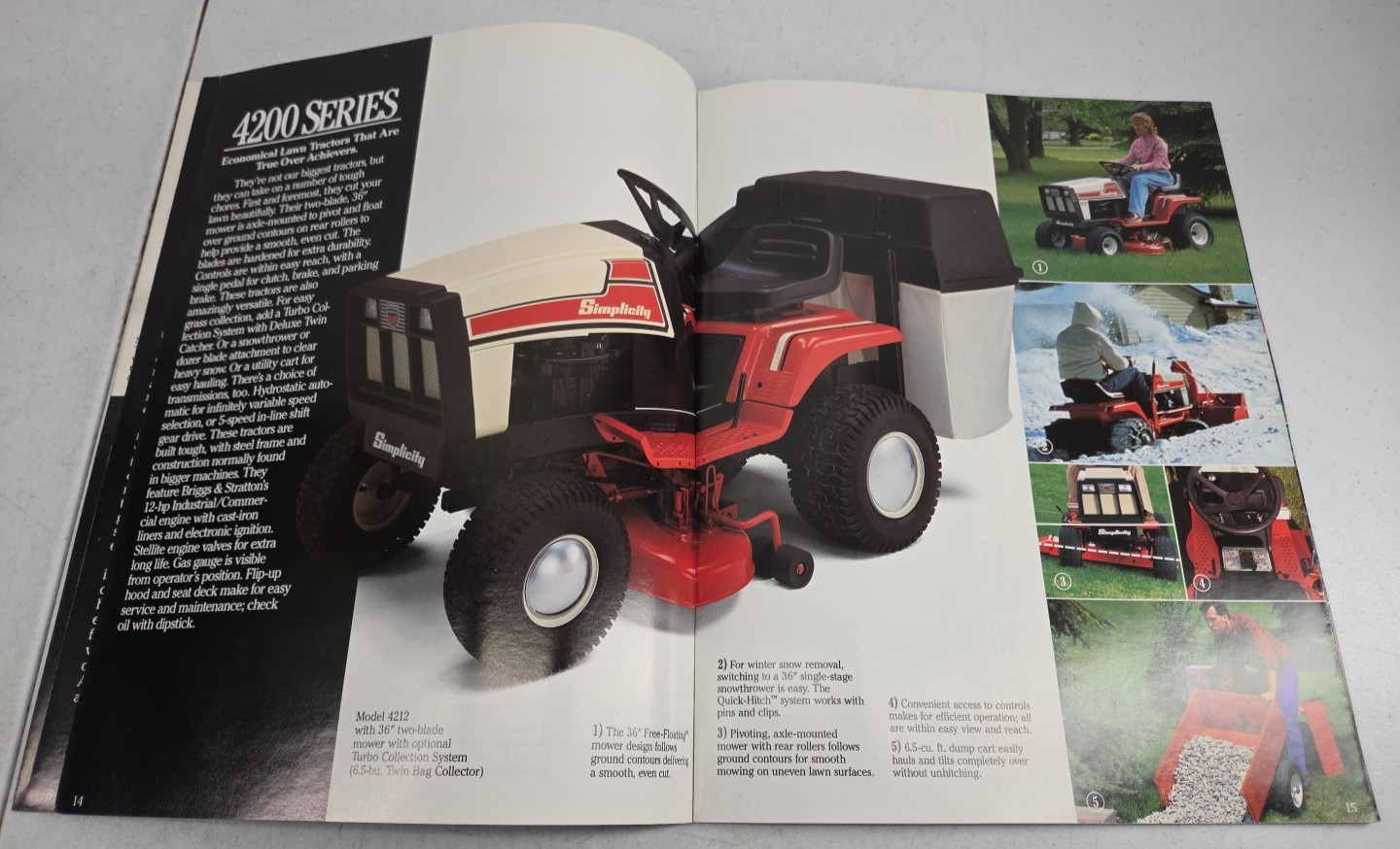 Vintage 1989 Simplicity Sales Brochure Lawn Mowers to Garden Tractors Specs
