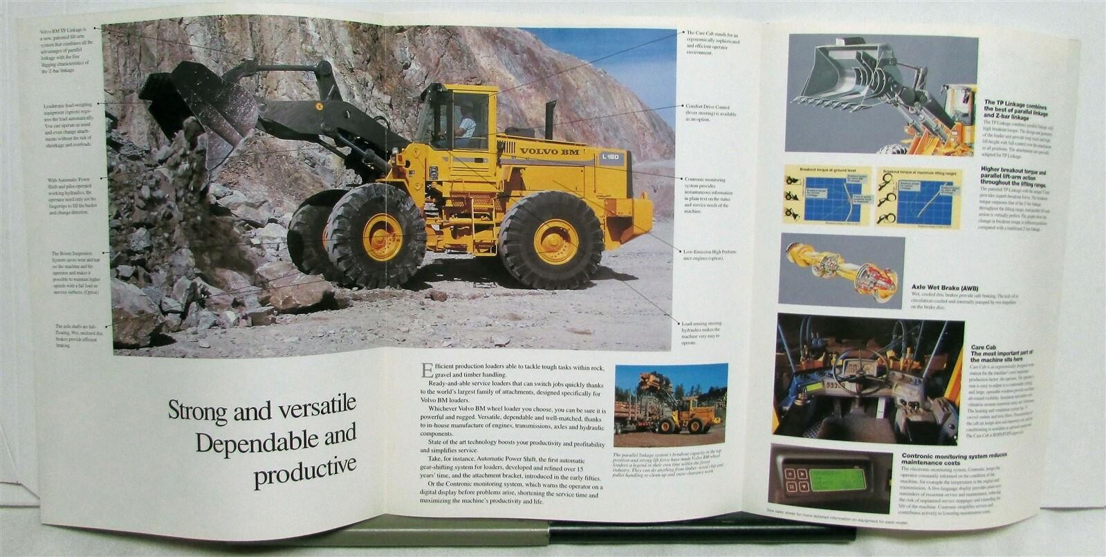 1997 VOLVO BM Wheel Loaders Specifications Construction Sales Tri-Folder