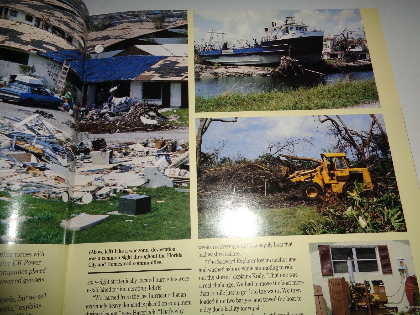 John Deere Fall 1992 Power Source Magazine Catalog Brochure Hurricane Andrew JD