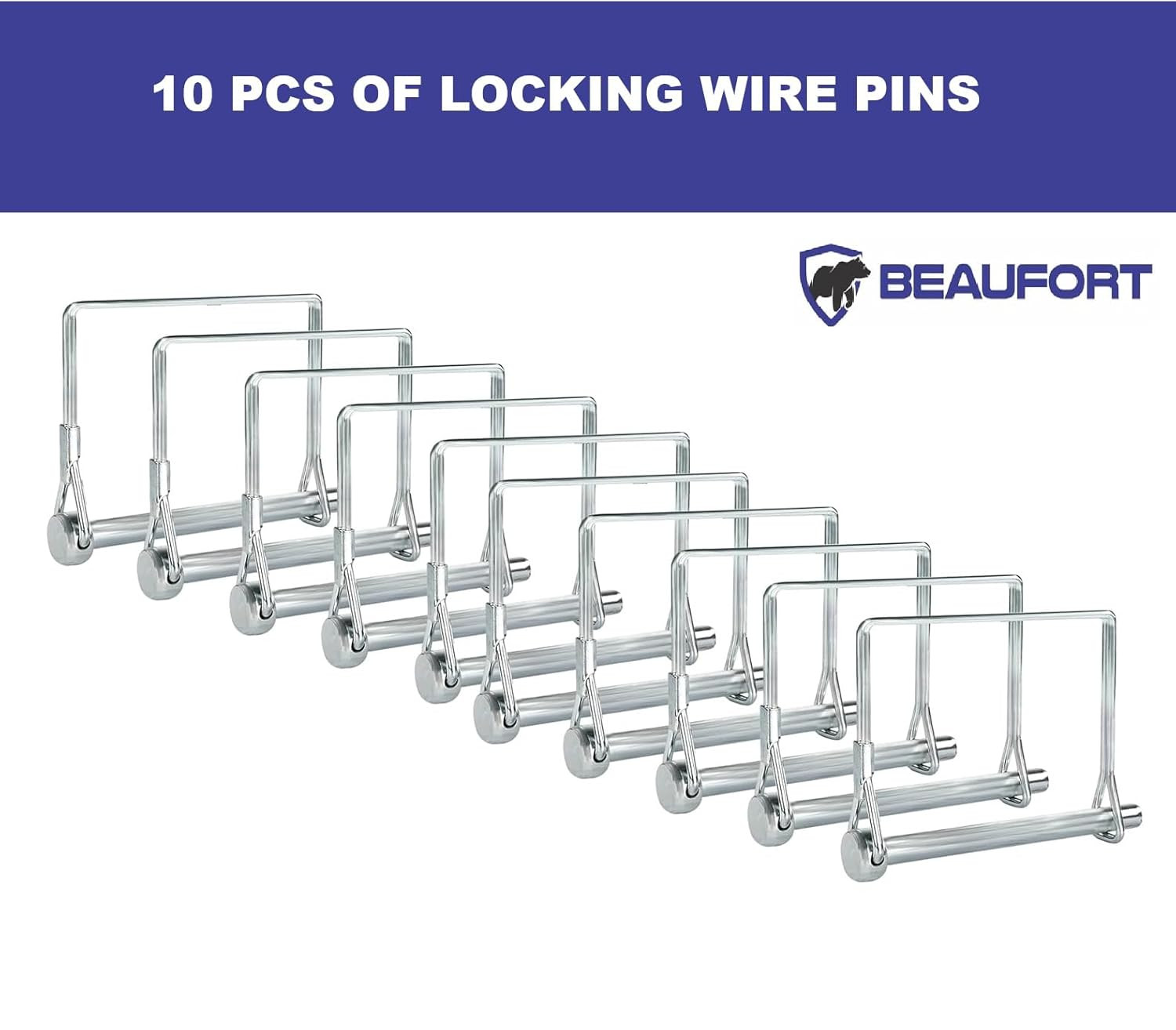 10 Pcs Square Shaft Locking Pin Safety Coupler Pin 1/4 Inch Wire Lock Pin New
