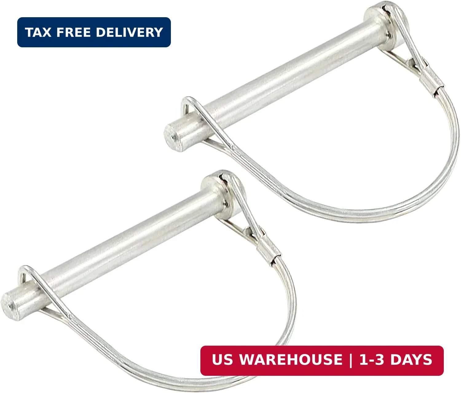 Murtenze Trailer Coupler Pin 5/16 inch x 2.75 inch, Zinc Plated Wire Lock Pin Ro