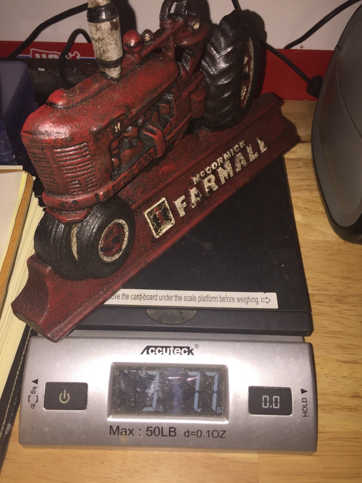 Farmall Doorstop Farmer Ranch Combine Plow Decoration Home Office Work Decor USA
