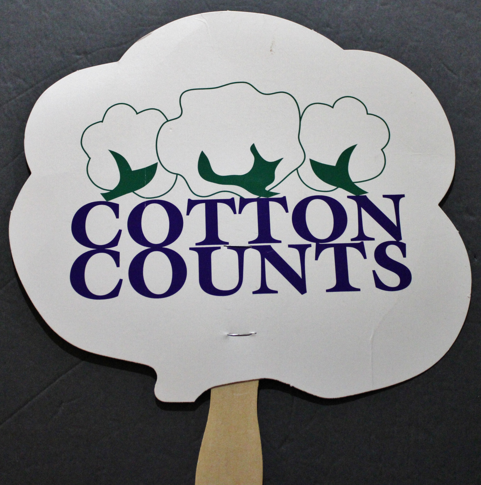 Vintage COTTON COUNTS HAND FAN G2