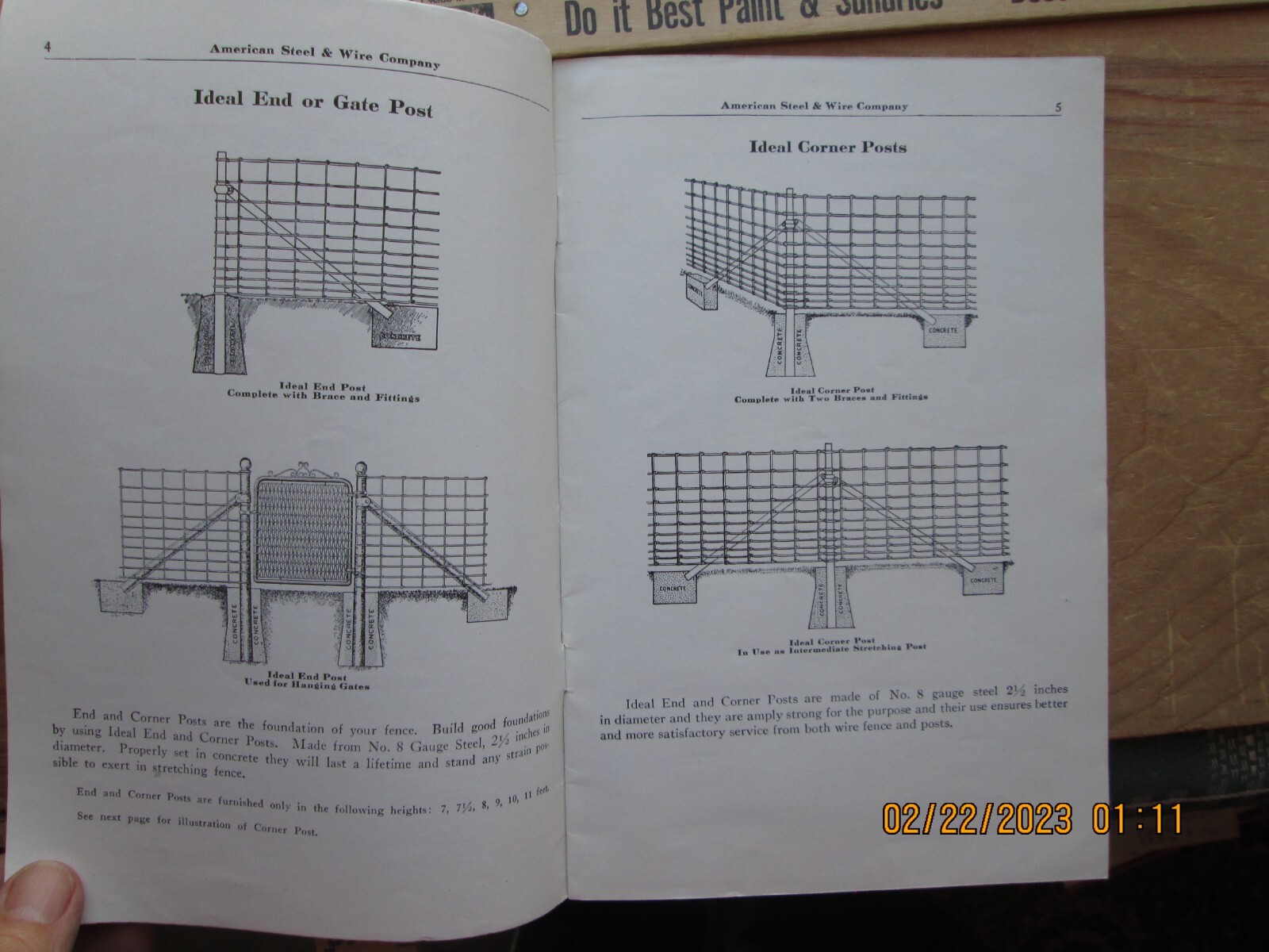 ideal steel gate & corner posts – american steel & wire co. feb 1925