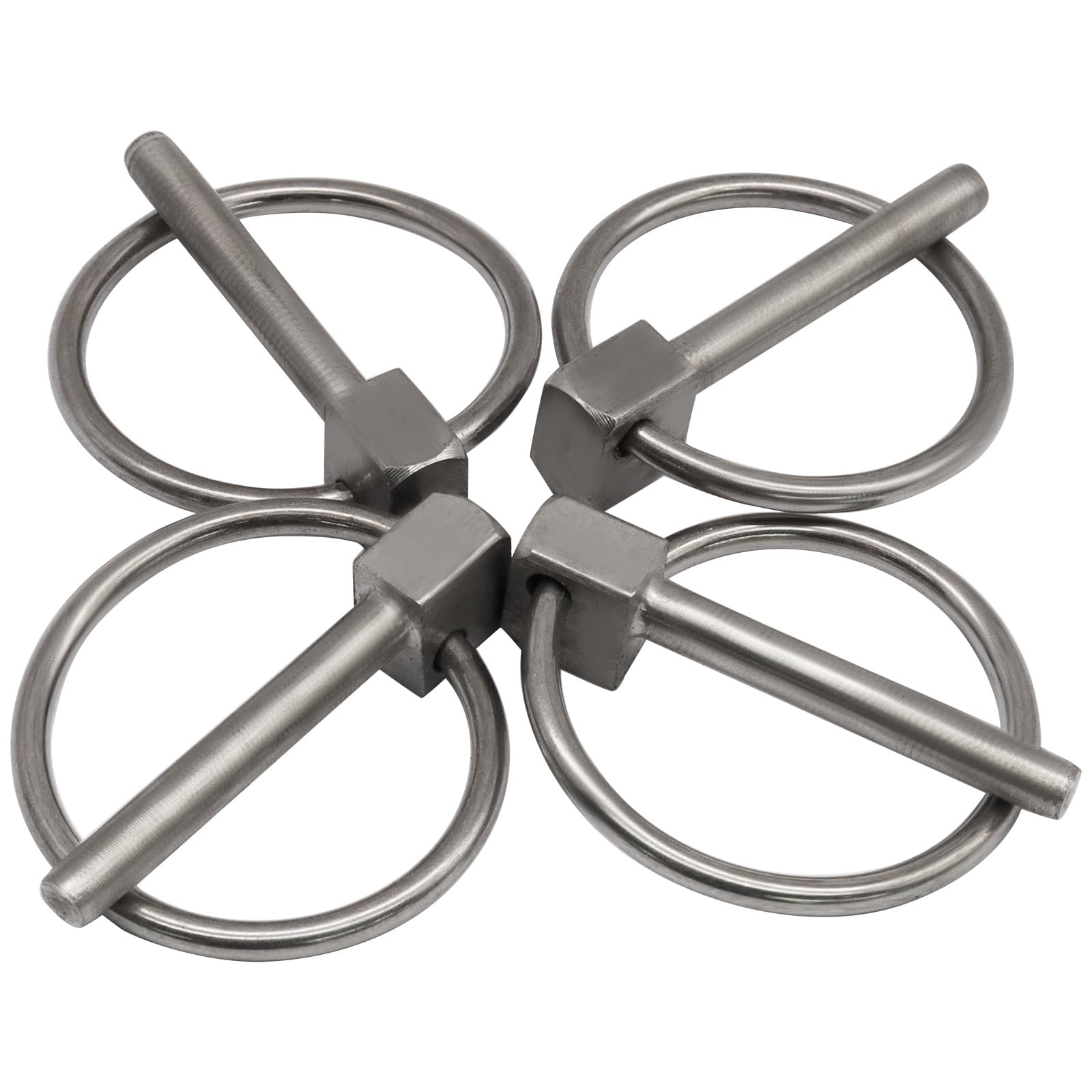 Verkelly 4 Pcs 304 Stainless Steel Lynch Pin Set with Rings, 5/32&Prime; x 1-3/16&Prime; …
