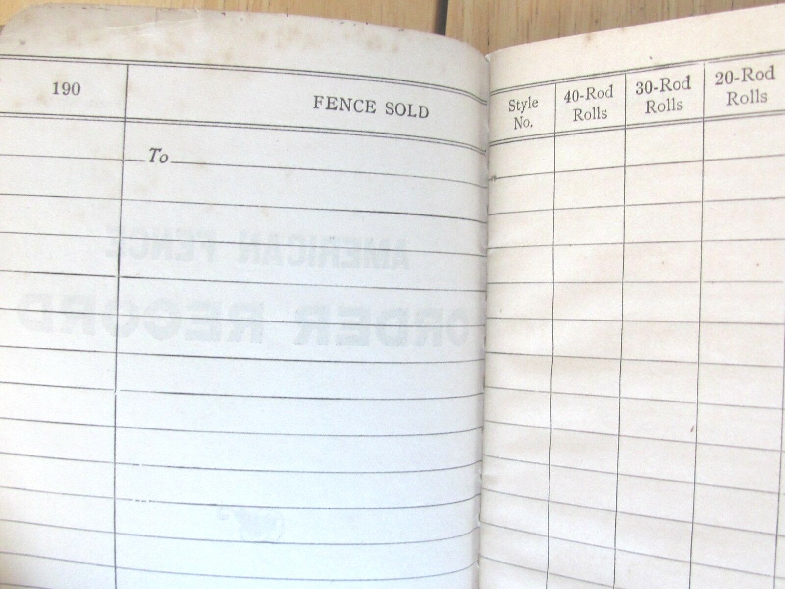 1905 ORDER BOOKLET SALES AGENT AMERICAN STEEL & WIRE CO
