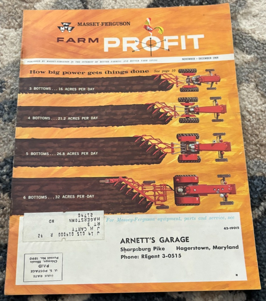 Massey Ferguson Farm Profit Magazine Nov-Dec 1964 Brochure DCPA26