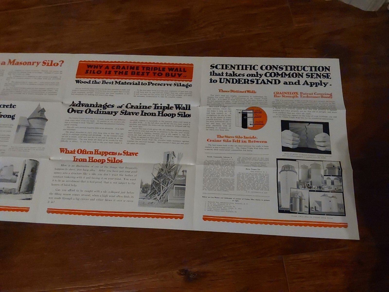 Craine Silo 1920s Advertising Brochure Lot Farm Building