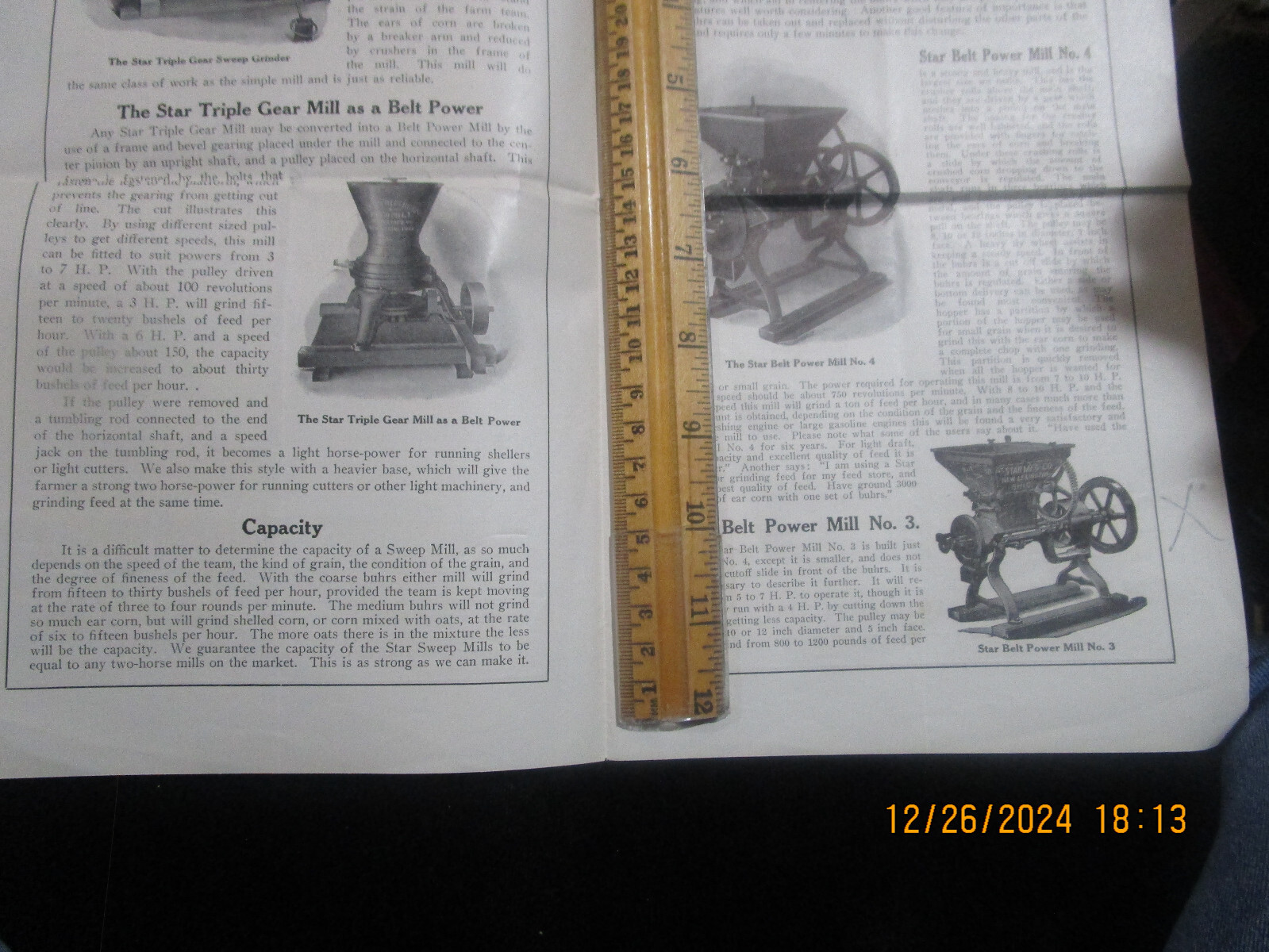 NEW LEXINGTON OHIO, The Star Manufacturing Co. Advertising Feed Grinders c1910