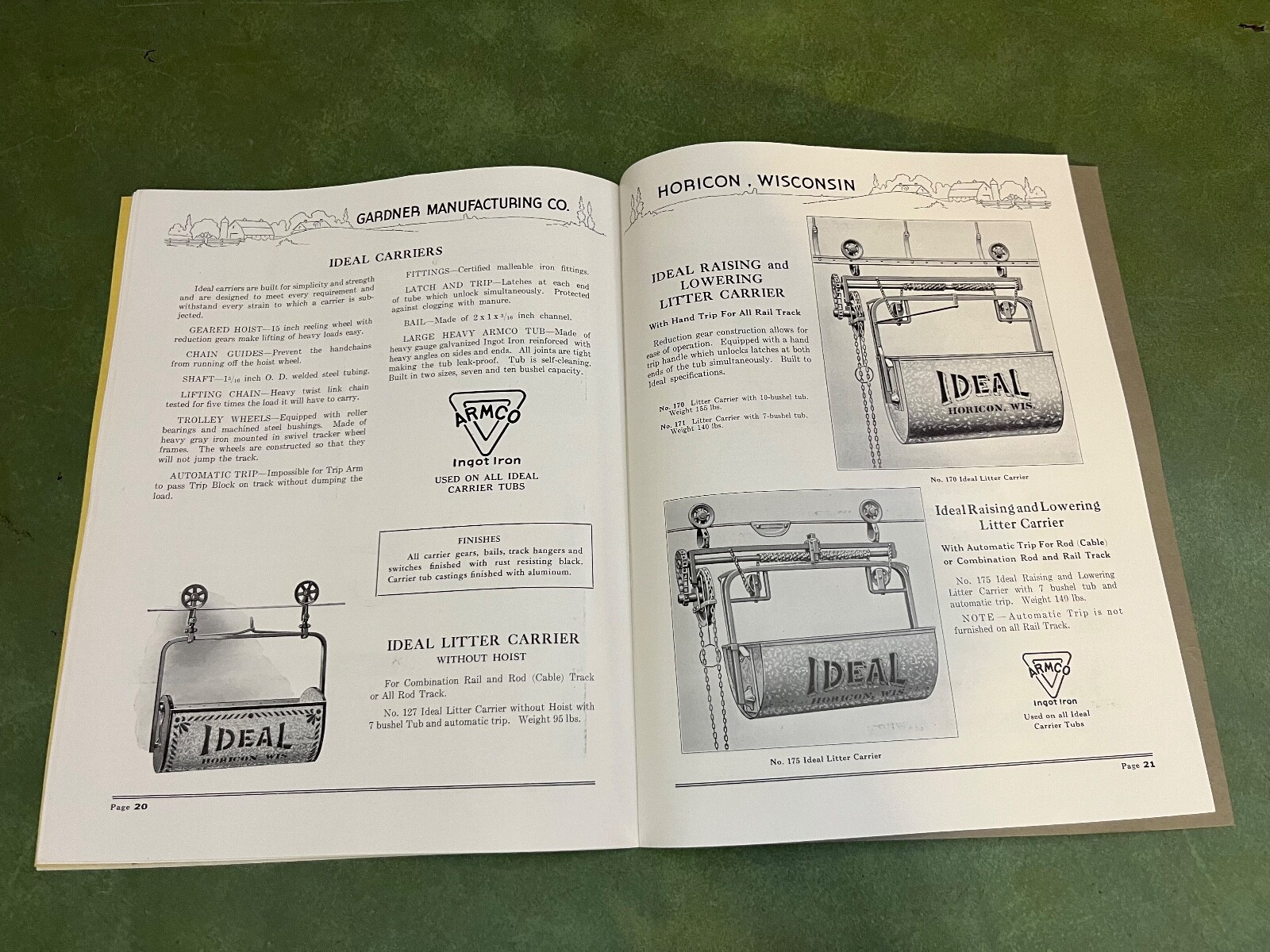Original Idea Barn Equipment Sales Catalog Brochure 140 Horicon Wisconsin 1939