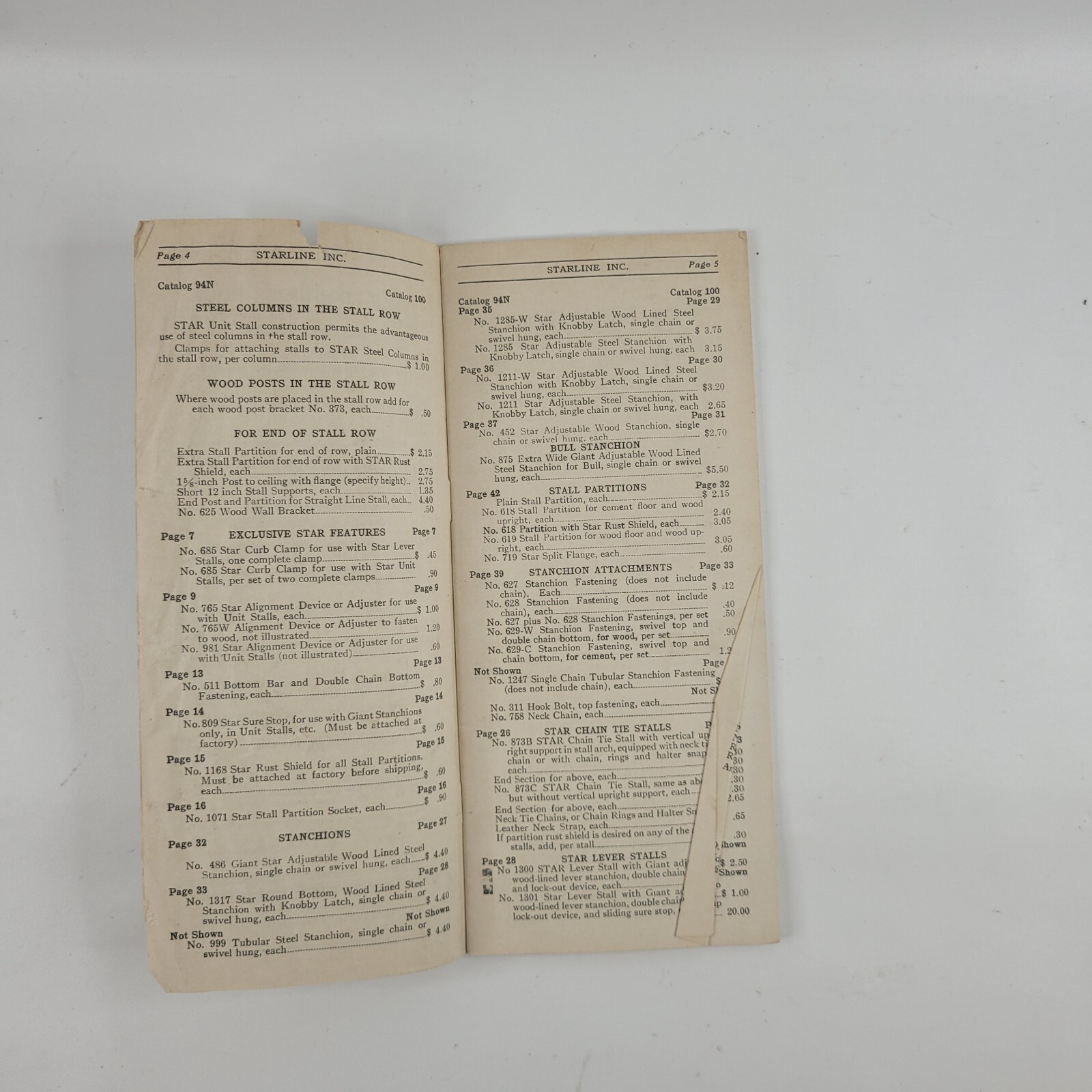 1934 Catalog Price List Starline Barns Garages Dairy Equipment Harvard Illinois