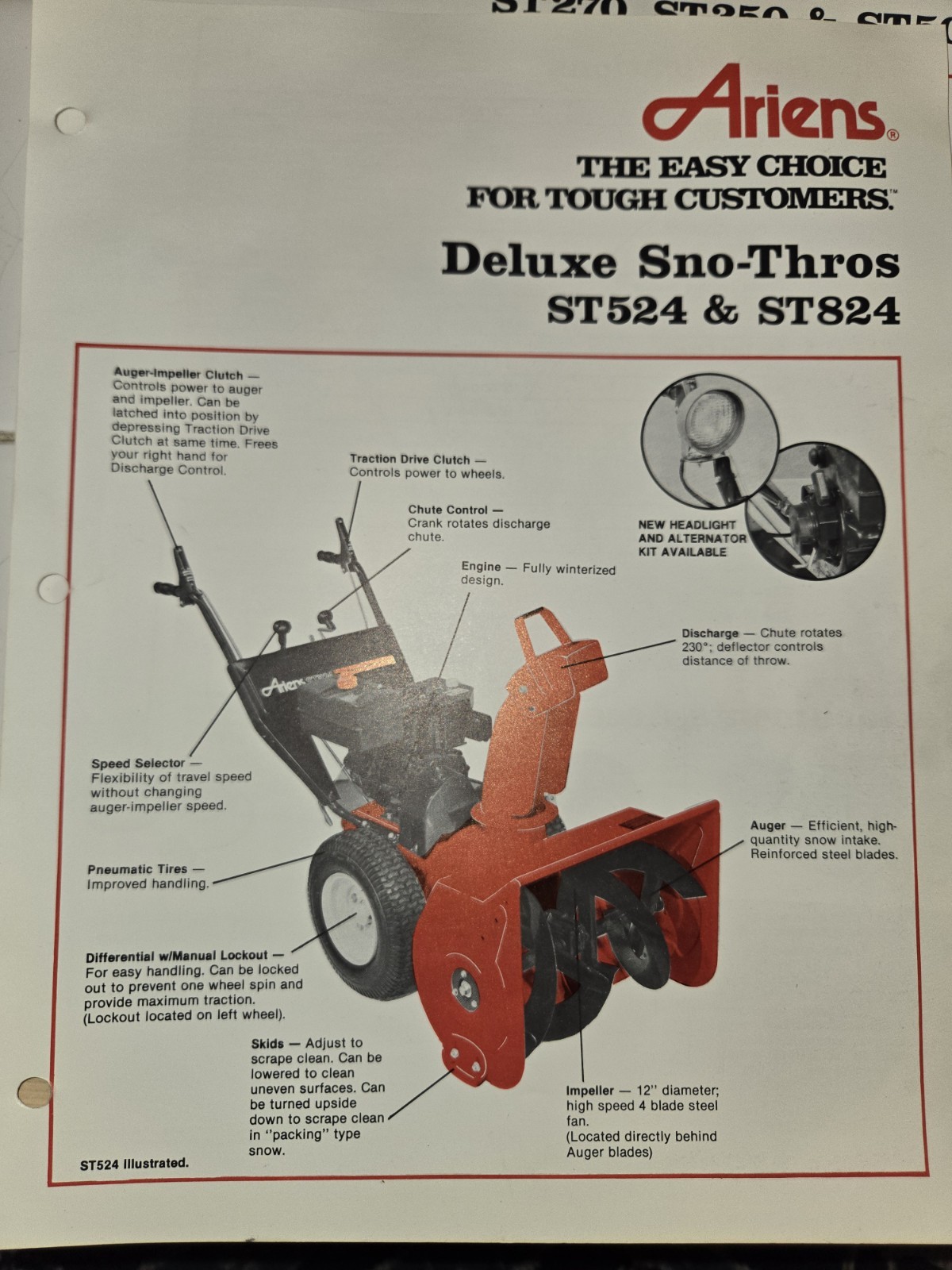 8 VINTAGE ARIENS DEALERSHIP ADVERTISING BROCHURES TRACTORS SNO-THROS
