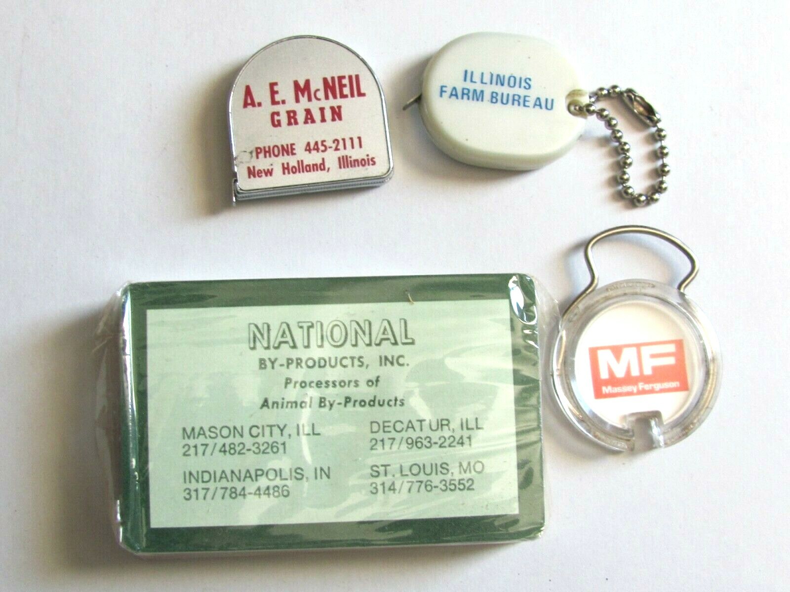 1980&rsquo;S FARM ADVERTISING IL FARM BUREAU LOT McNEIL GRAIN MF BY-PRODUCTS CARDS
