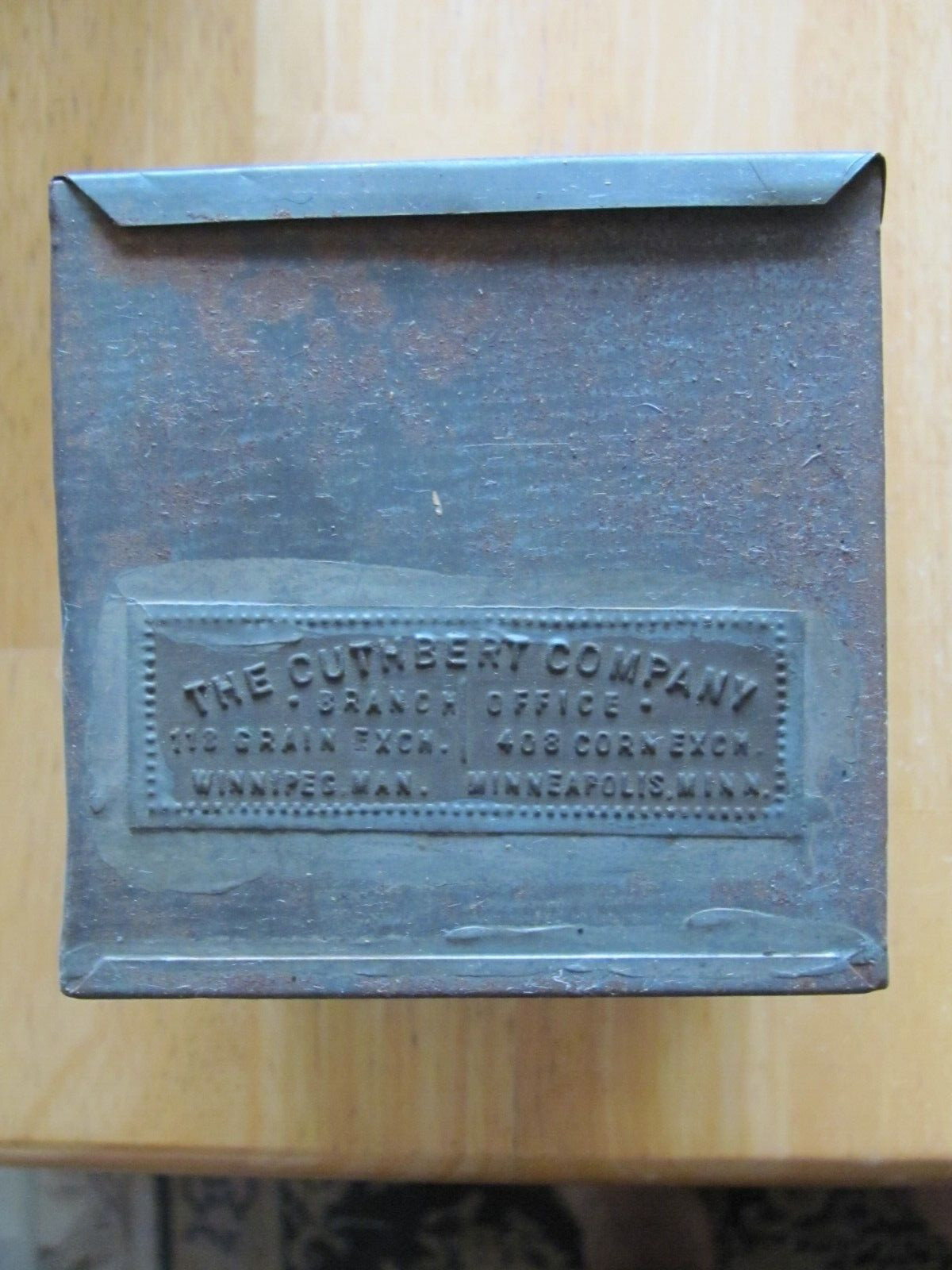 1920&rsquo;S EQUIPMENT PARTS TIN BOX CUTHBERT CO MINNEAPOLIS & WINNIPEG CANADA