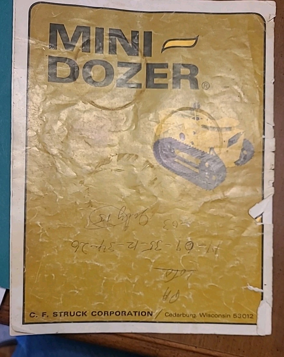 C.F. Struck Corporation Vintage Mini Dozer Brochure. Copyright 1968