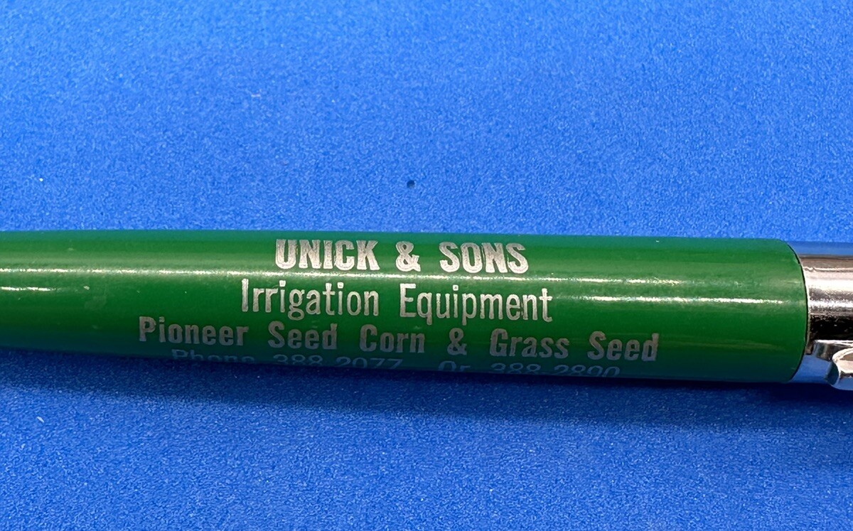 UNICK & SONS IRRIGATION EQUIPMENT ADVERT. PEN PLEASANTON NEBRASKA PIONEER SEED