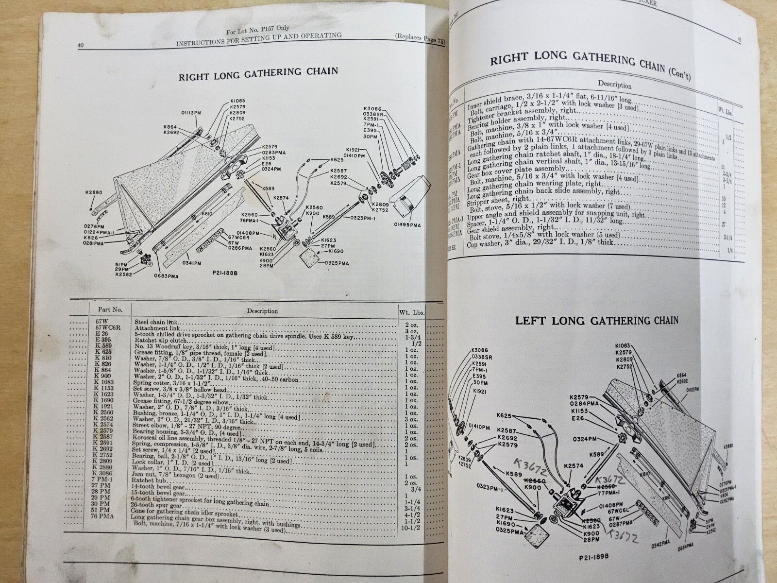 New Idea Mounted Corn Picker, Supplement No. 166, use with #P162, 1956 vintage