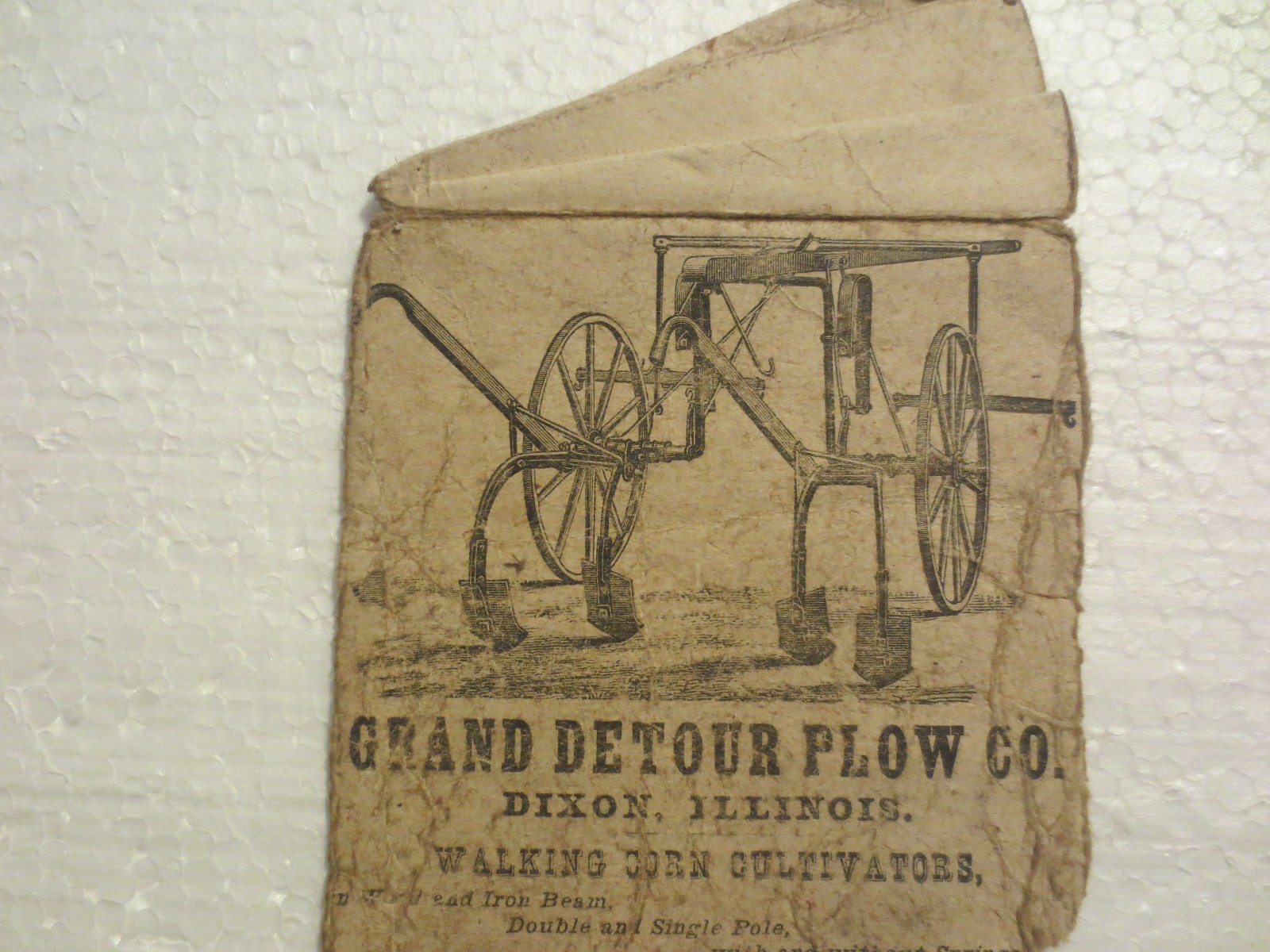GRAND DETOUR PLOW COMPANY, DIXON ILLINOIS 1884-1885 CALENDAR L.I. CASE J. DEERE