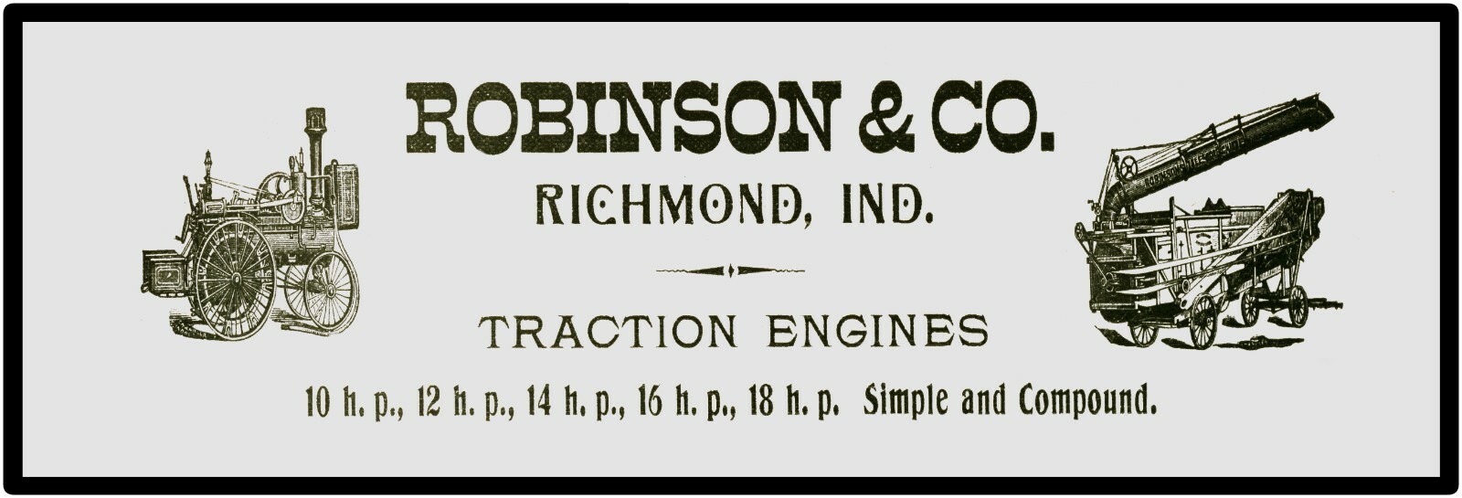 Robinson & Co. Traction Engines Sign 12&Prime; x 36&Prime; USA STEEL XL Size – 4 POUNDS