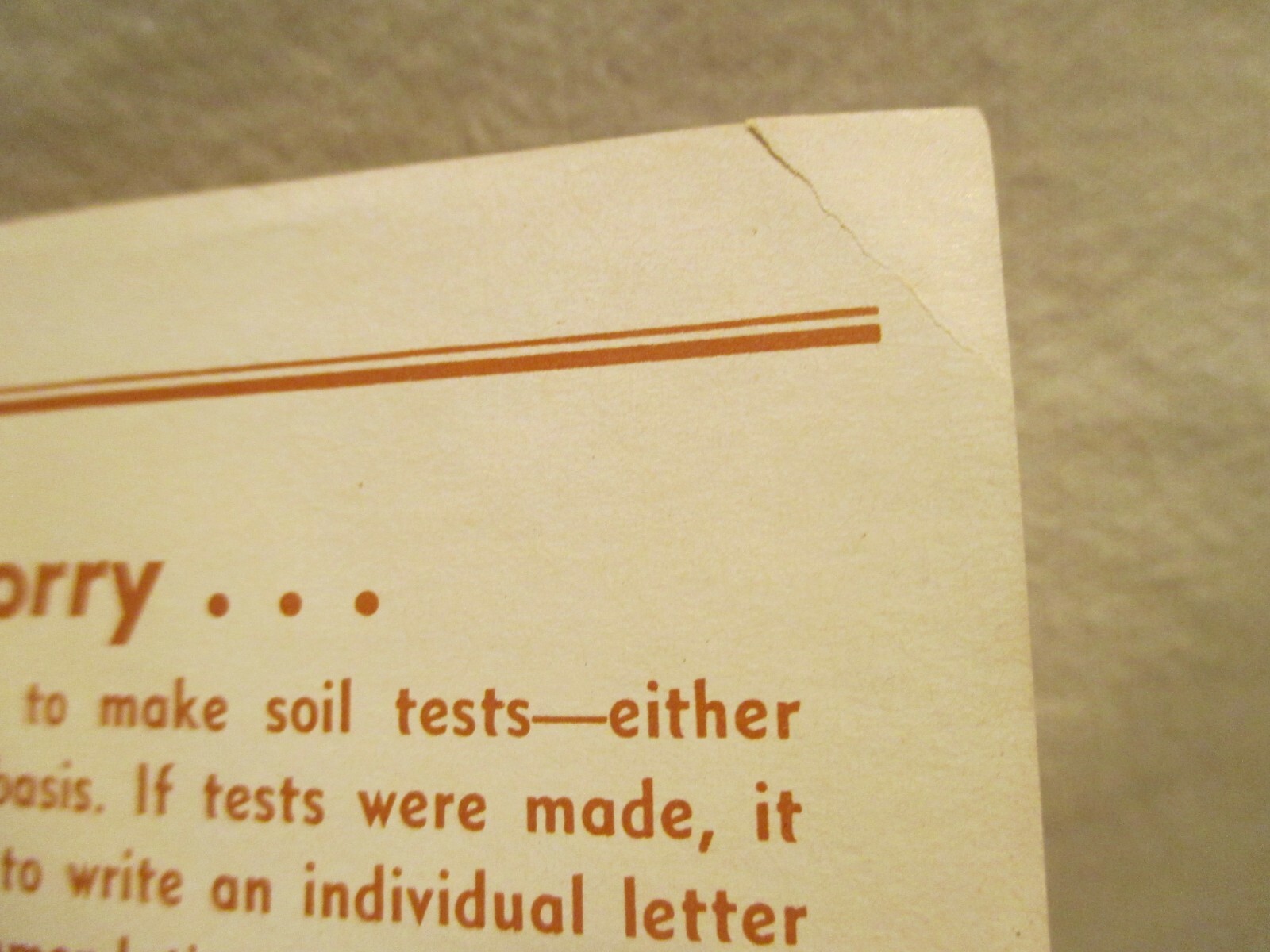 Instructions for Soil Testing-Sudbury Garden Soil Test Kit Vintage Booklet