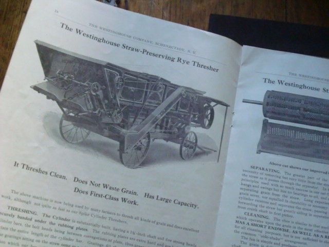Threshing Machinery 81st Year Catalog 1916 Schenectady NY Westinghouse Rare