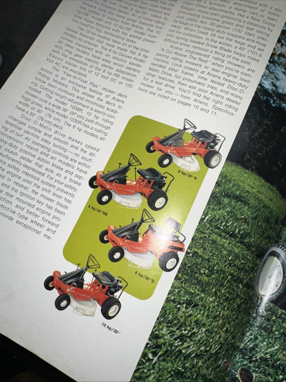 1977 ARIENS Riding Mowers Advertising Catalog Vintage