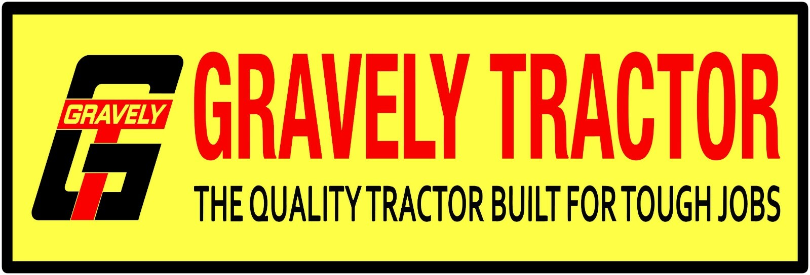 Gravely Tractors Marquee Style New Metal Sign: 6&Prime; x 18&Prime; Long – Ships Free