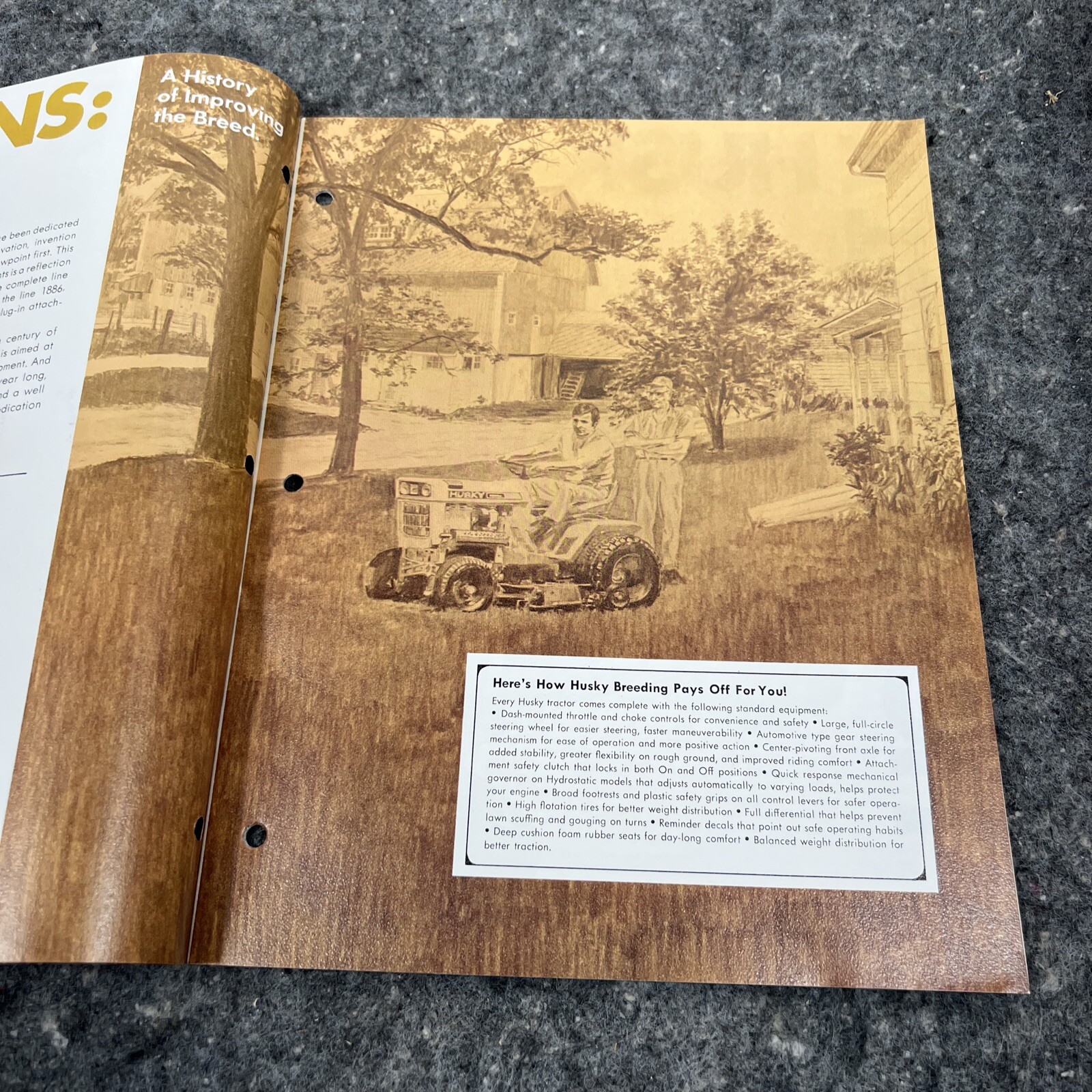 Bolens Husky Big Tractor Full Color Brochure 1886 1477 1476 1256 1054 853 813