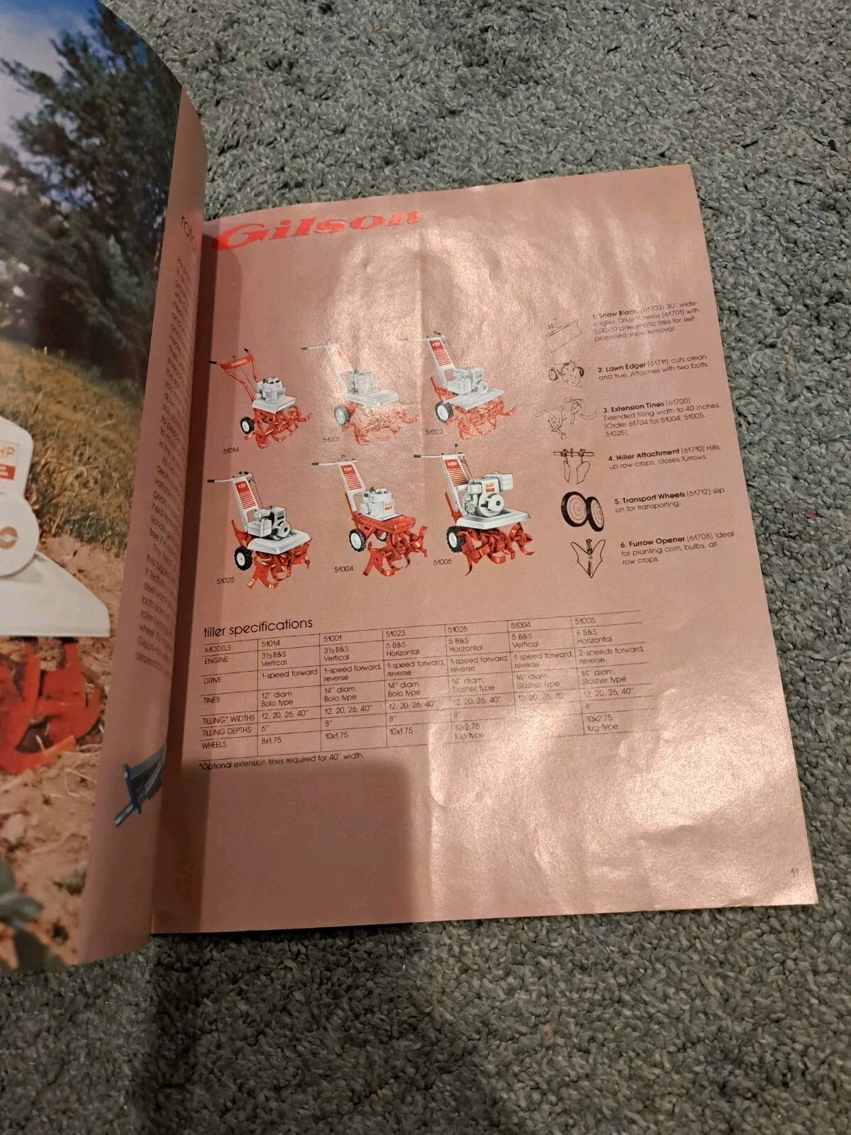Vintage Gilson Outdoor Power Equipment Sales Brochure Lawn Tractors 1971