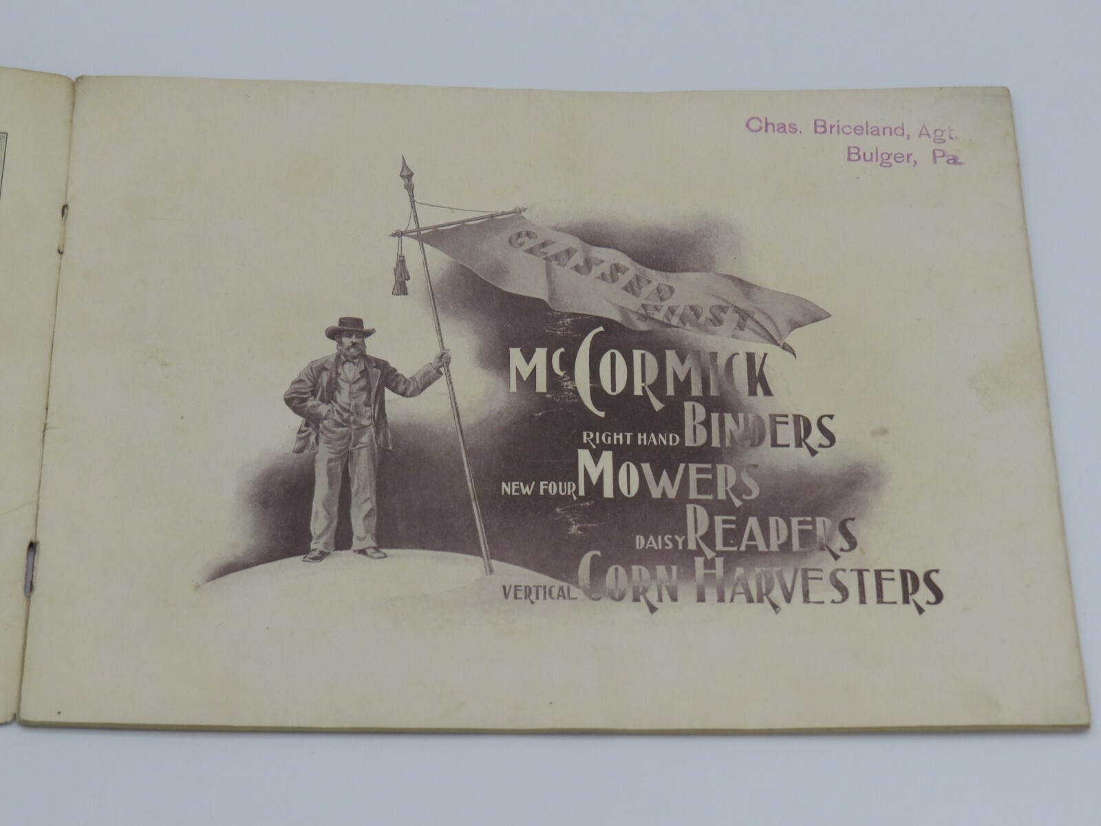 Vintage 1890&rsquo;s McCormick&rsquo;s Right Hand IH Deering Catalog Brochure RARE Binder