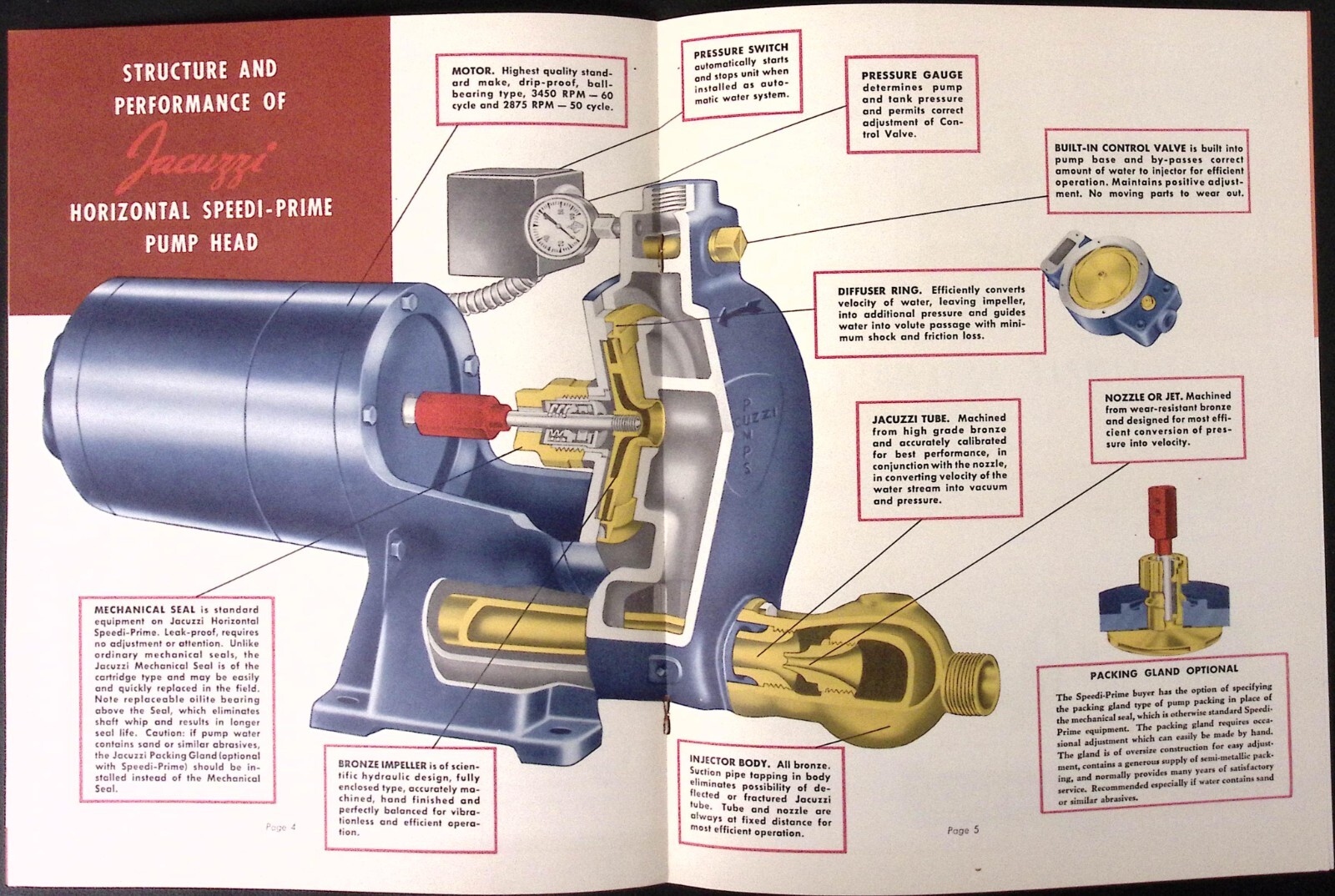 1954 Jacuzzi Speedi Pride Water Systems Brochure Jacuzzi Bros Binghamton NY