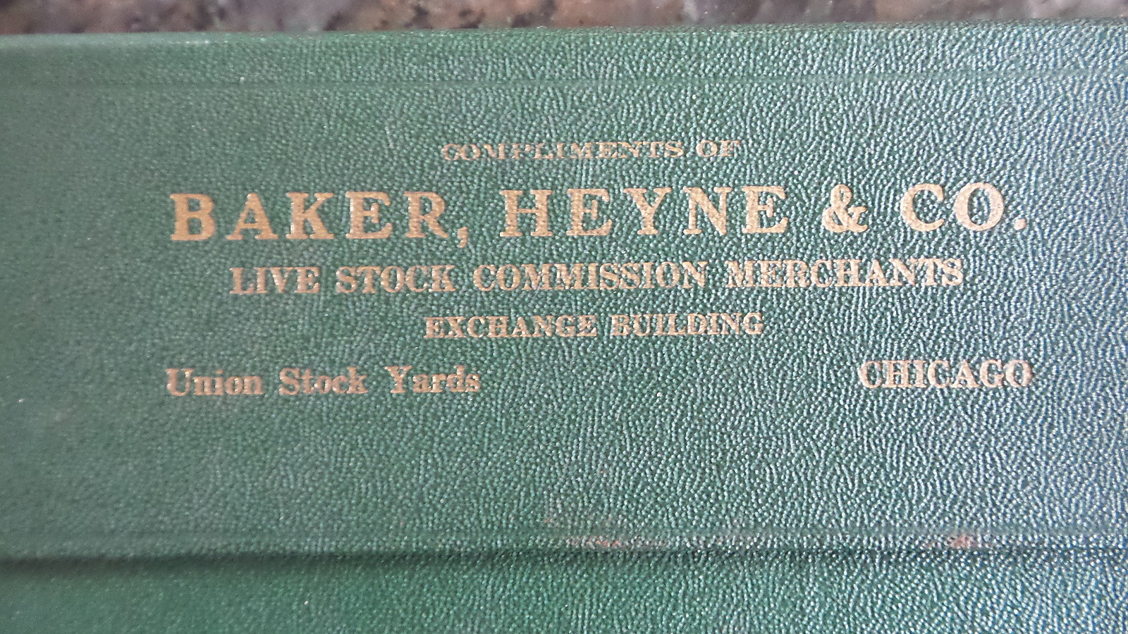 1929 Pocket Memo BAKER,HEYNE & CO., LOVE STOCK COMMISSION MERCHANTS Union SY