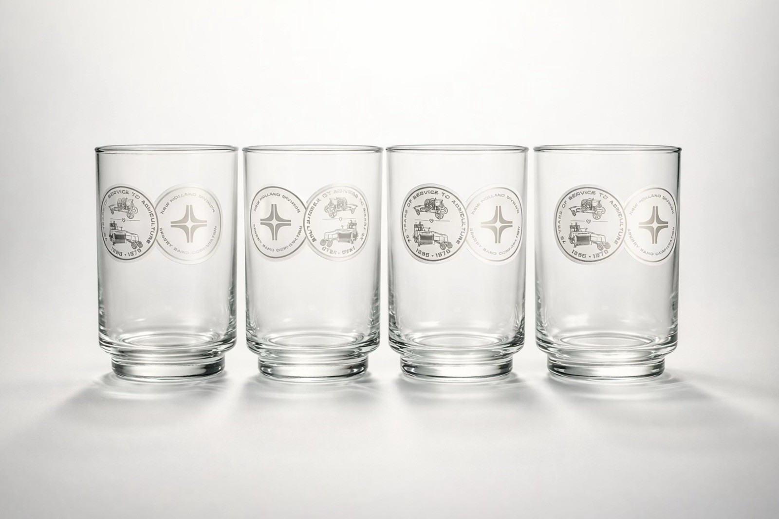 Commemorative New Holland Division Sperry Rand Glass Collectible