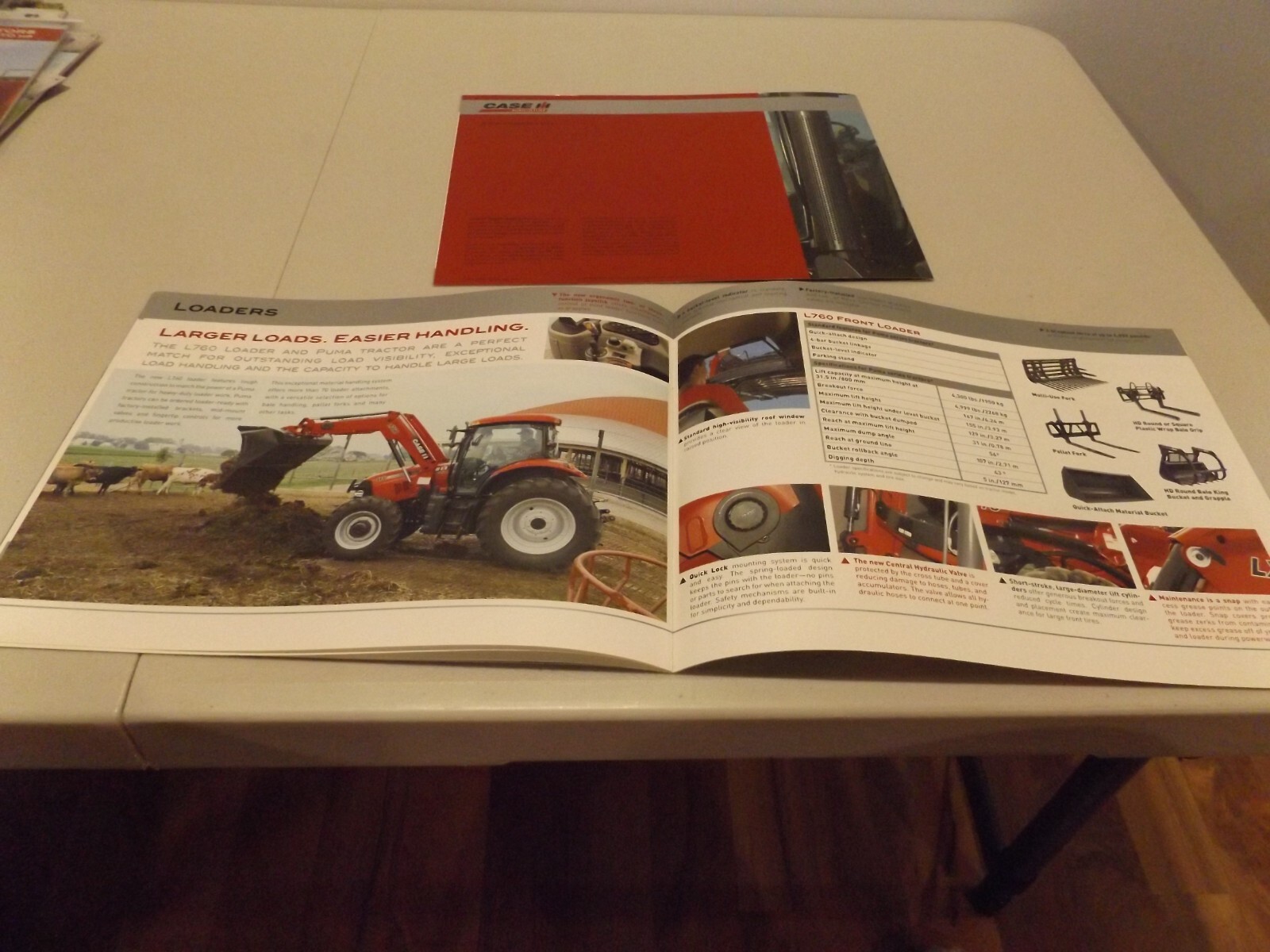 2-pc. CASE-IH FARMALL PUMA TRACTORS, LIT # CIH7230804 2008, CIH7310801 2008