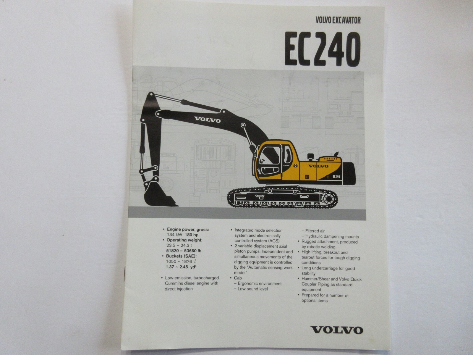 Volvo EC240 Excavator Brochure