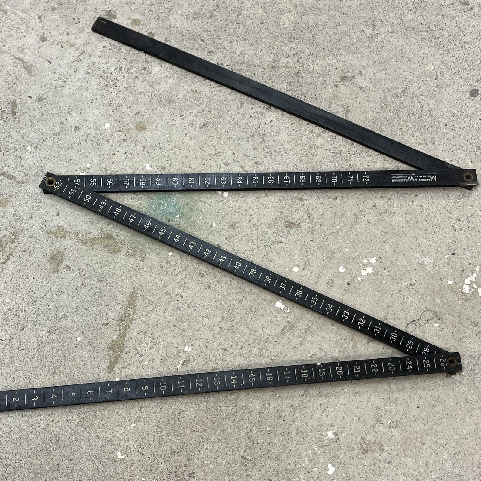 MARSDEN & WASSERMAN Promotional 104&Prime; Foldable Ruler VTG