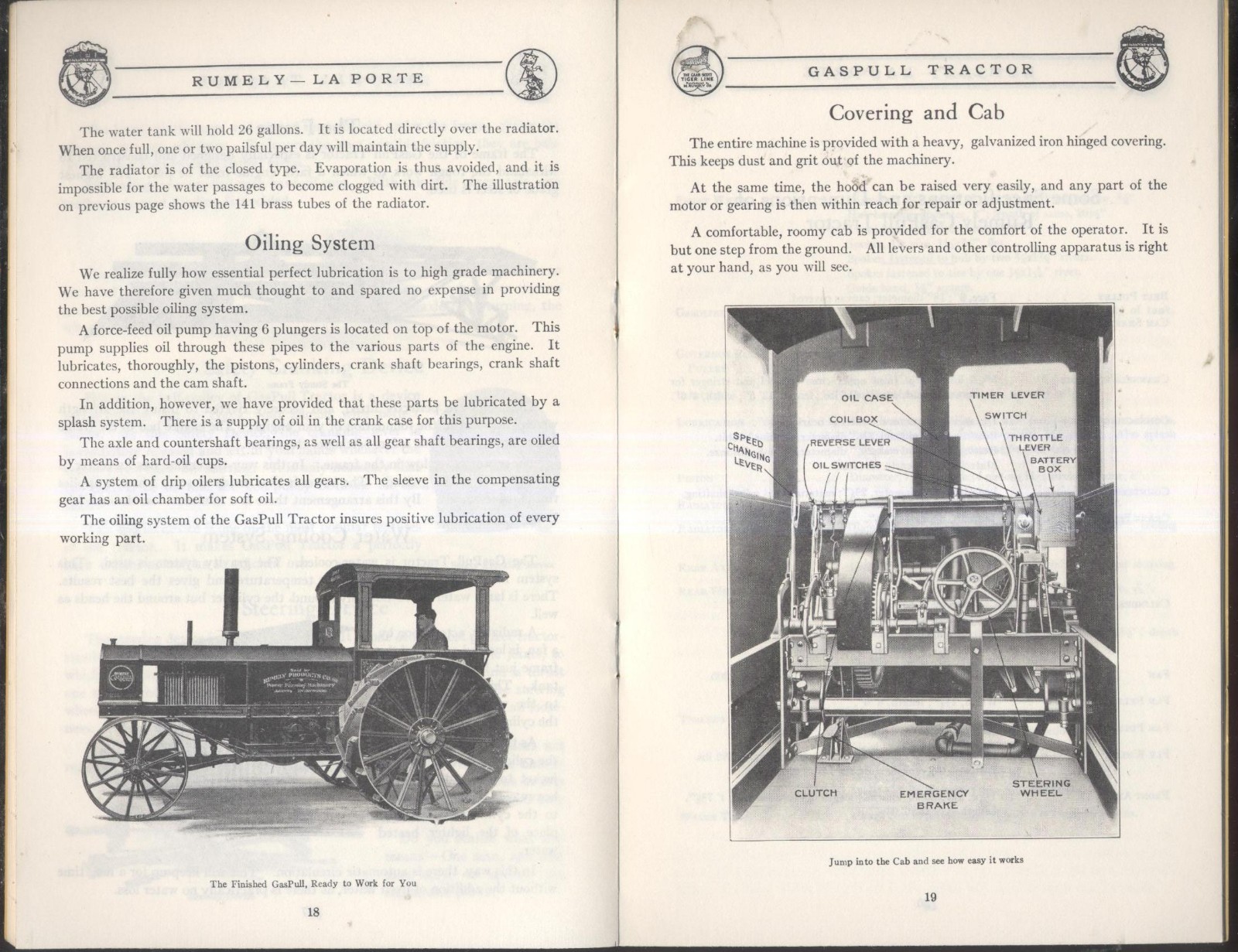 Early 1900&rsquo;s Rumely GasPull Farm Tractor Equipment Sales Promo Brochure Adv