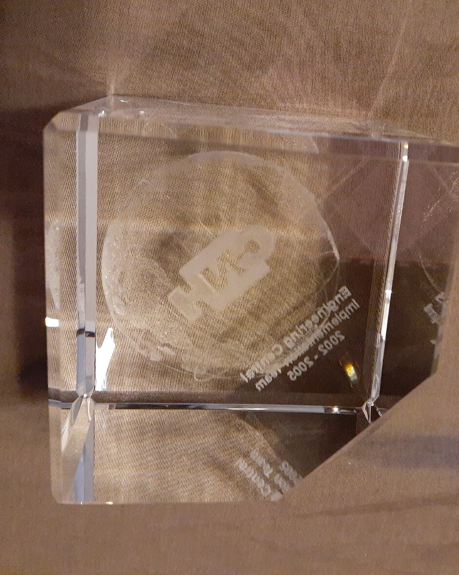 Case New Holland Engineering Crystal Paperweight
