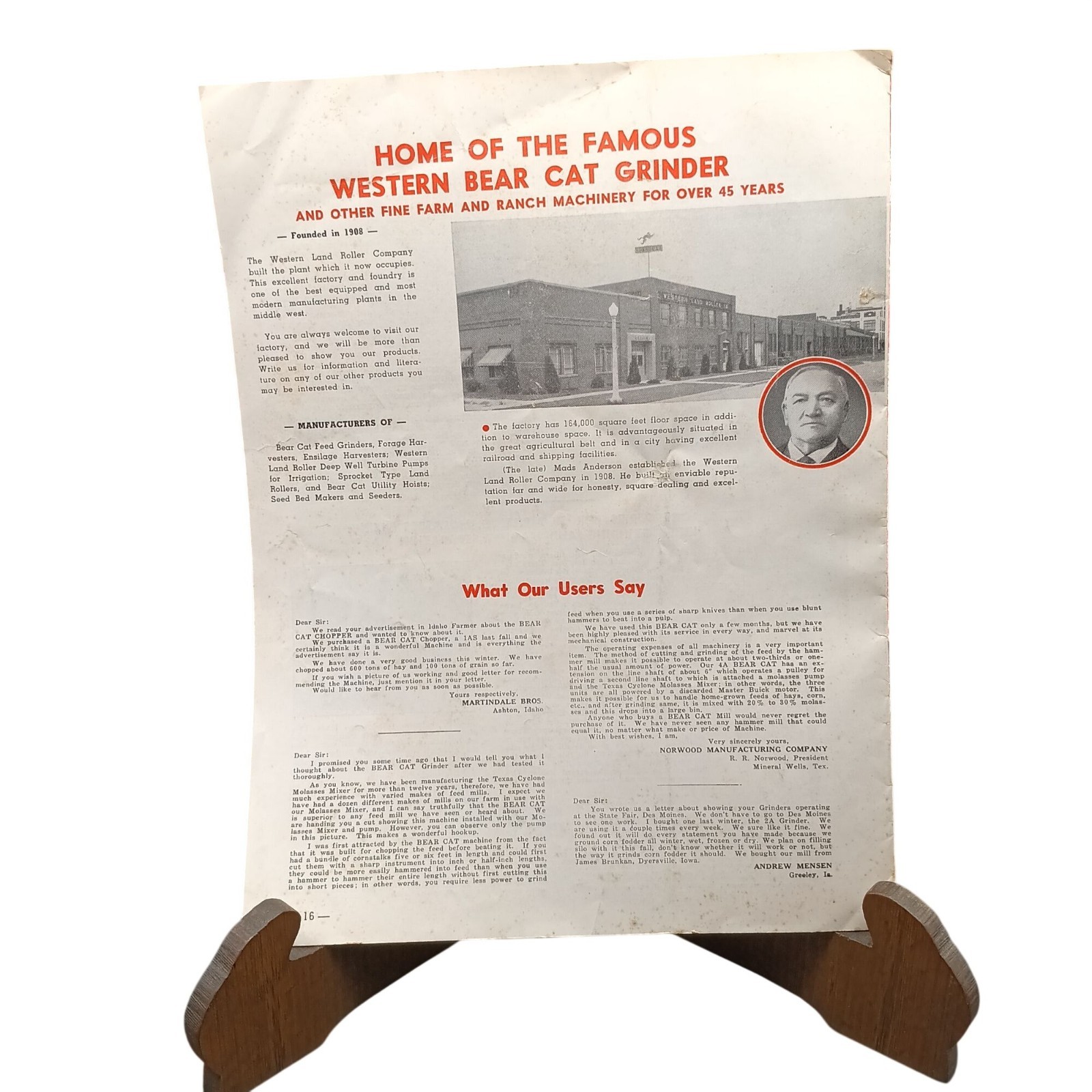 Western Bear Cat Feed Grinders Vintage Agricultural Machinery Catalog Hastings