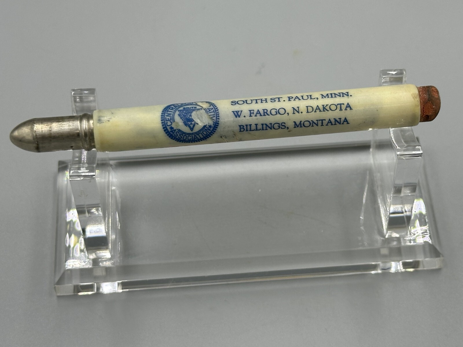 Vintage LIVE STOCK Selling BULLET PENCIL Farm Advertising ST PAUL Fargo BILLINGS
