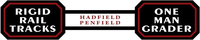 1925 Hadfield Penfield One Man Grader NEW Sign: 28&Prime; Wide Diecut USA STEEL