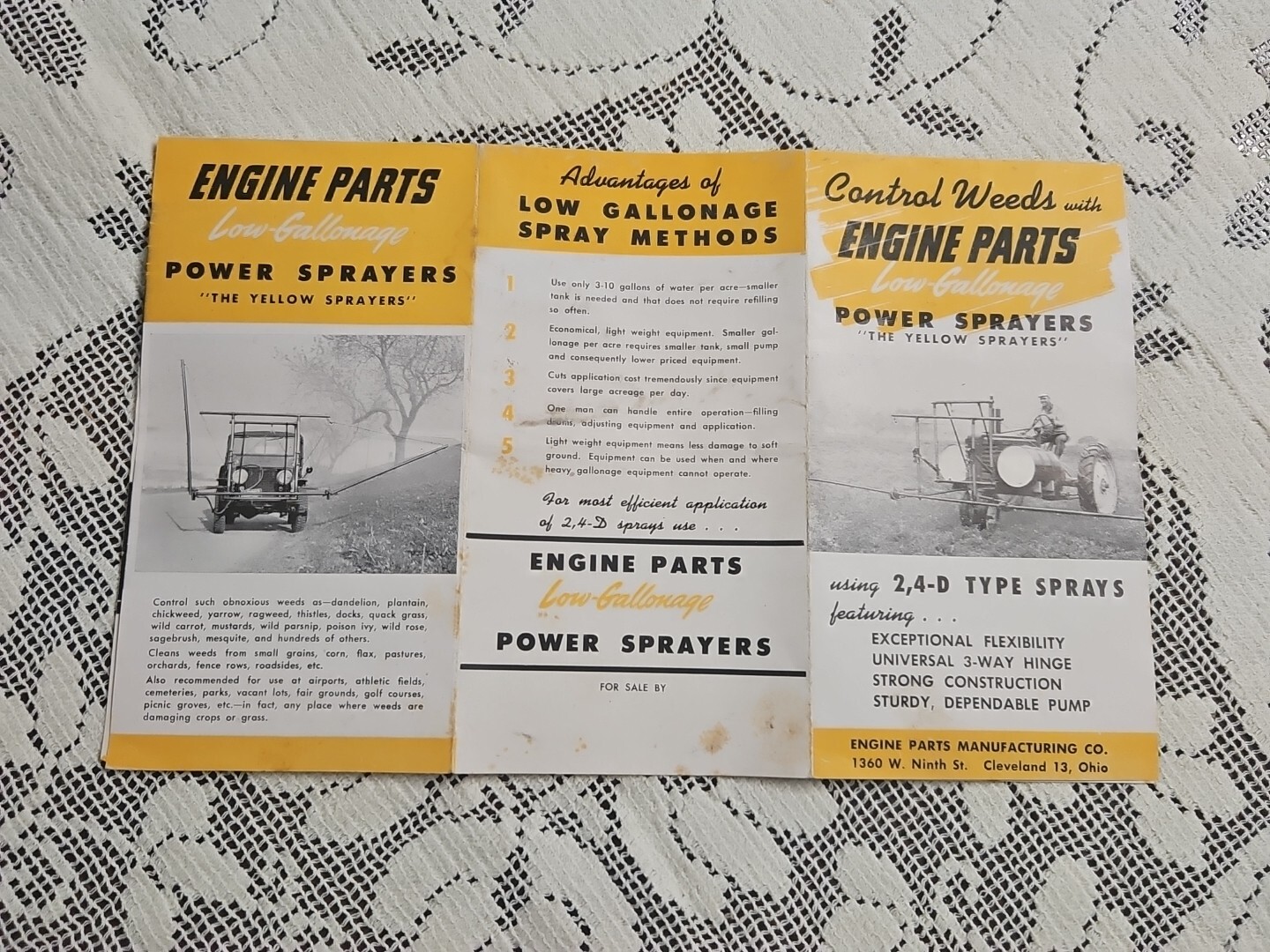 1950s? Engine Parts Power Sprayers Model 20 Using 2,4-D Type Sprays Brochure AG