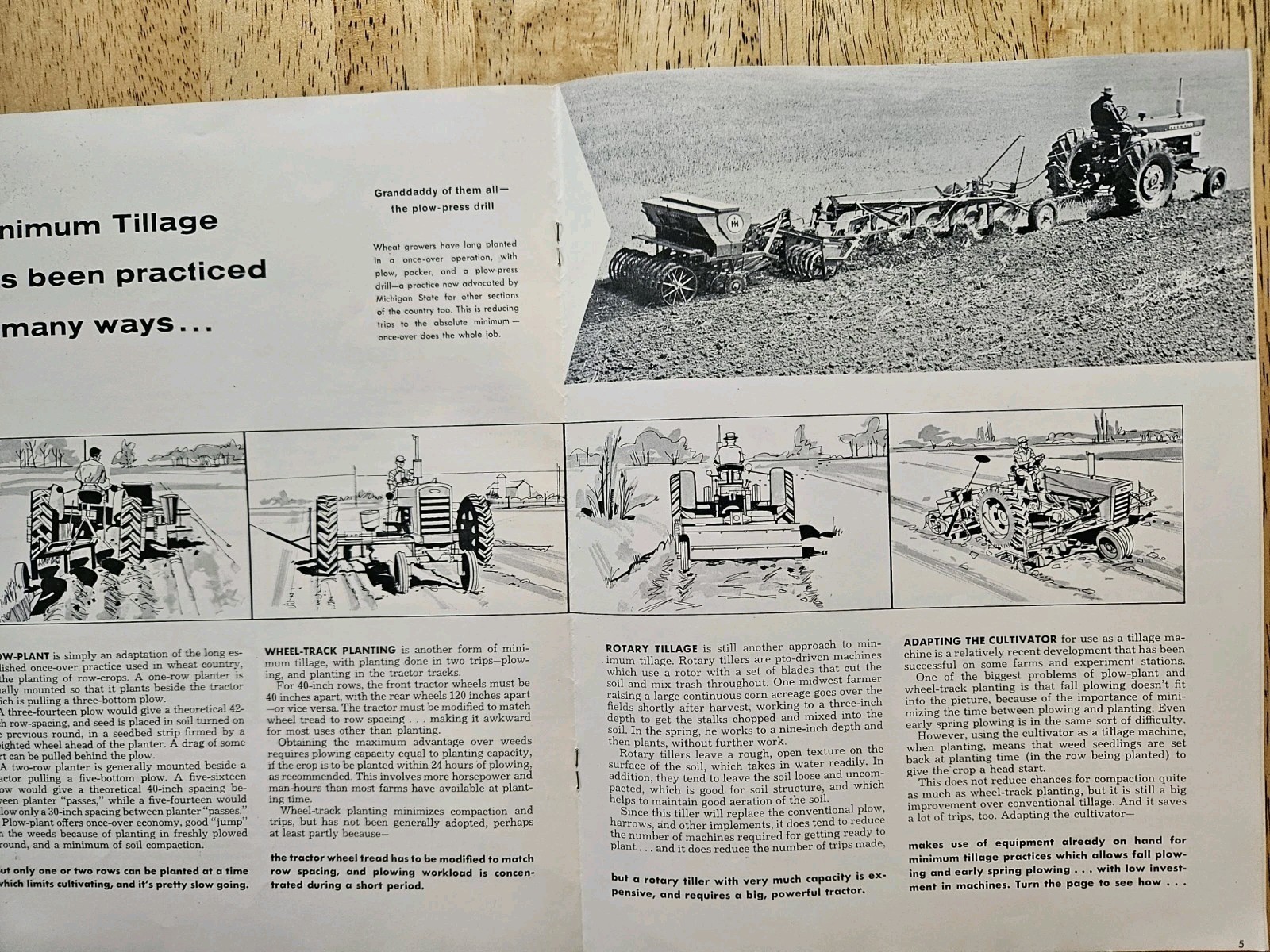 International Harvester Minimum Tillage Literature. 1960&rsquo;s Era. 460 & 560
