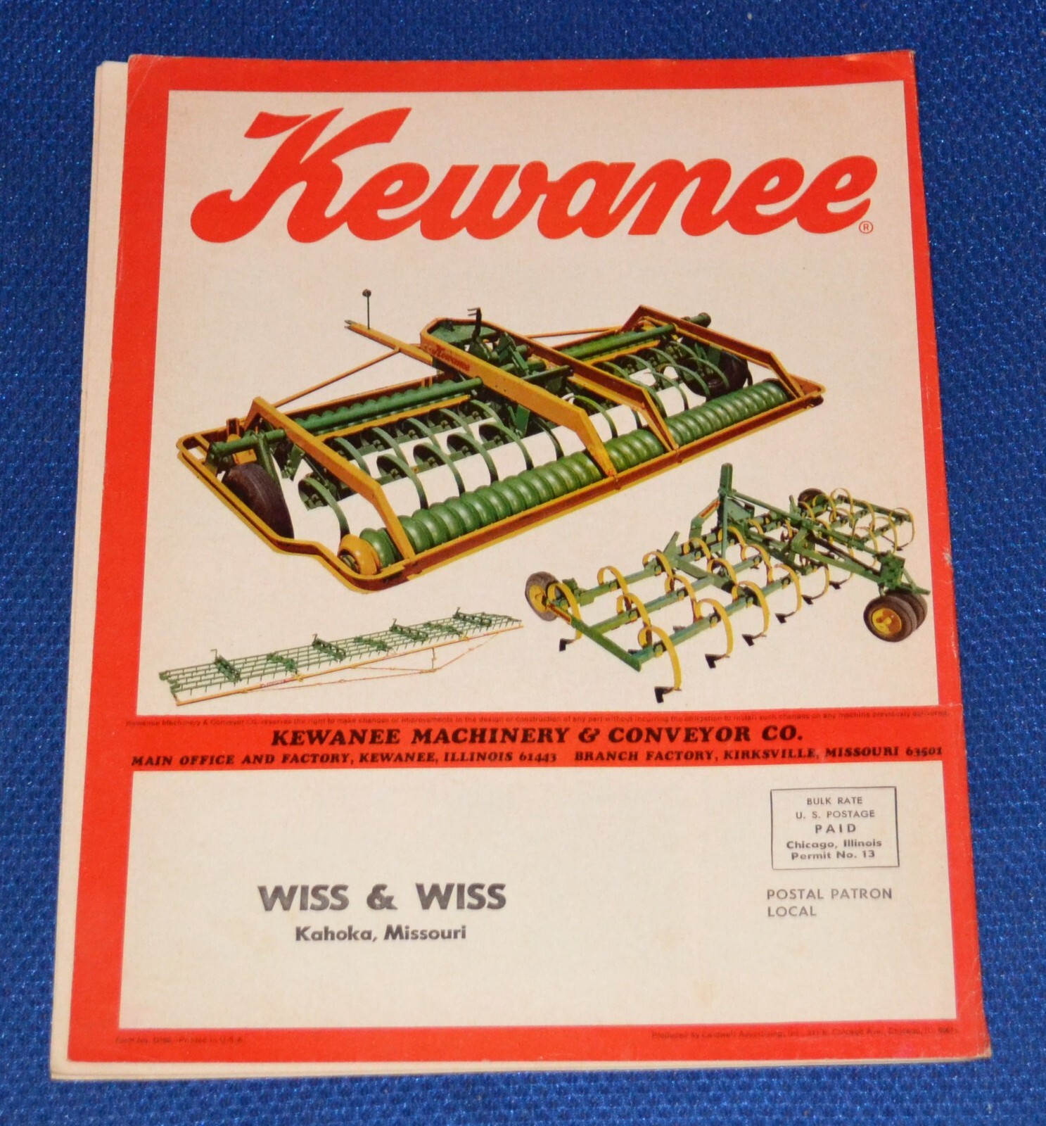 Vintage 1950&rsquo;s Kewanee Disks, Mulchers, Harrows Tillage Savers Brochure