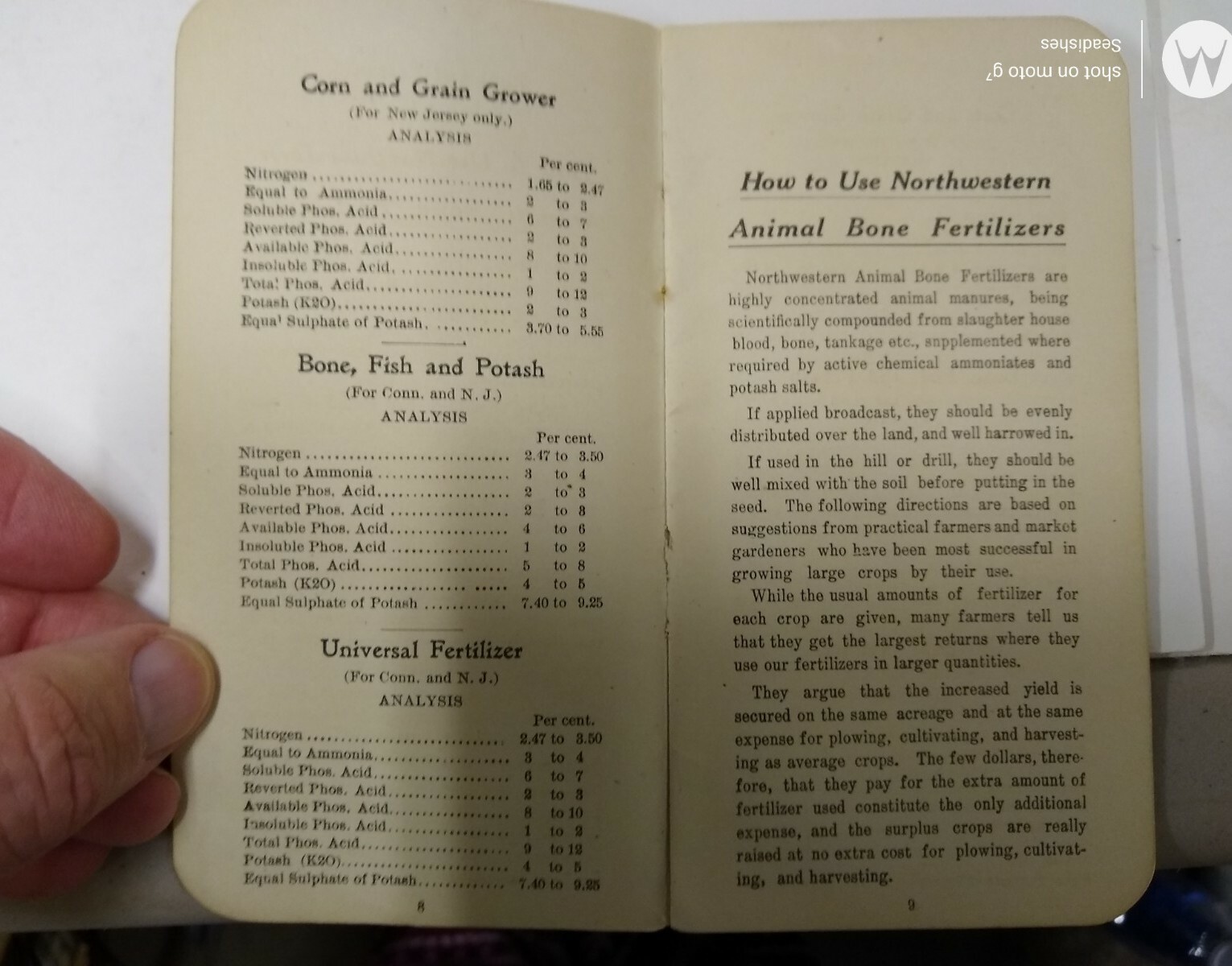 1909-1910 North Western Fertilizing Co Animal Bone Fertilizer Booklet St Louis