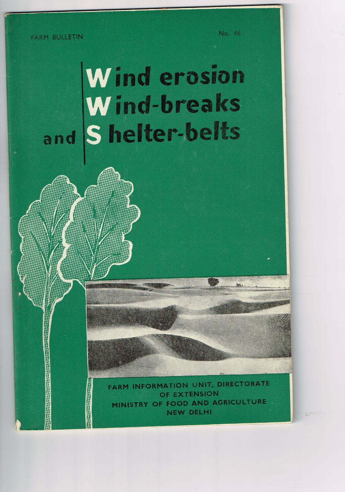 Vintage 1960s Farm Brochure India New Delhi Wind Erosion Breaks Shelter Belts