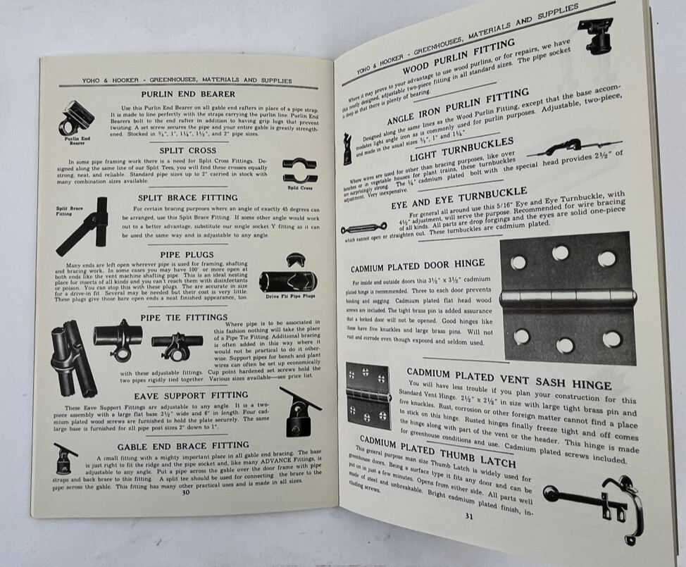 1959 Yoho & Hooker Greenhouses Catalog 157 Youngstown OH + Pricelist + other ads